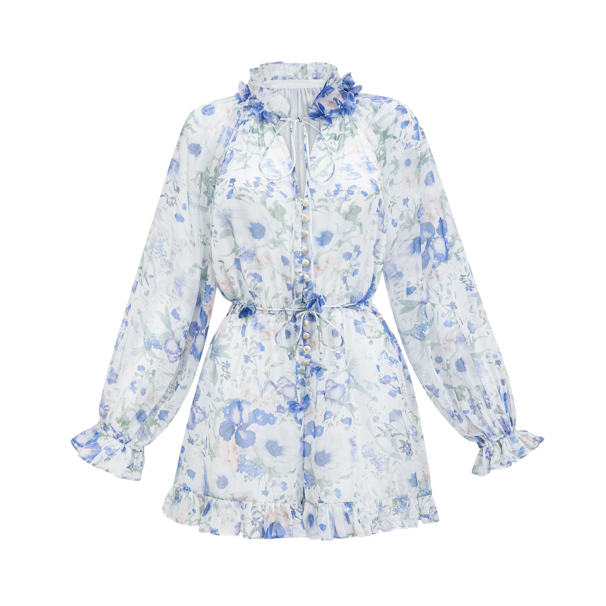 Isabeau white floral-print mini dress (US Only)