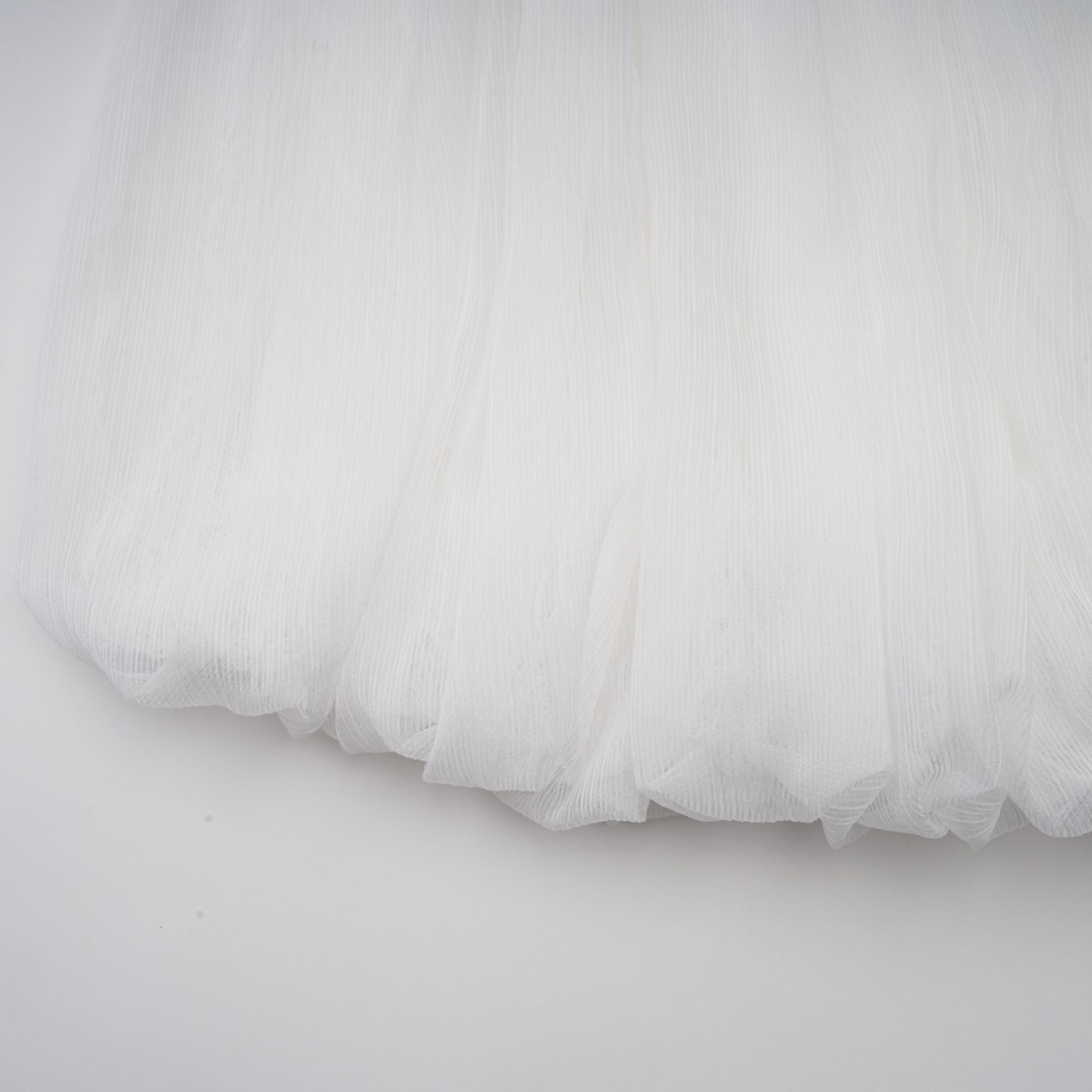 Hortense white floral-appliqué pleated tulle mini dress