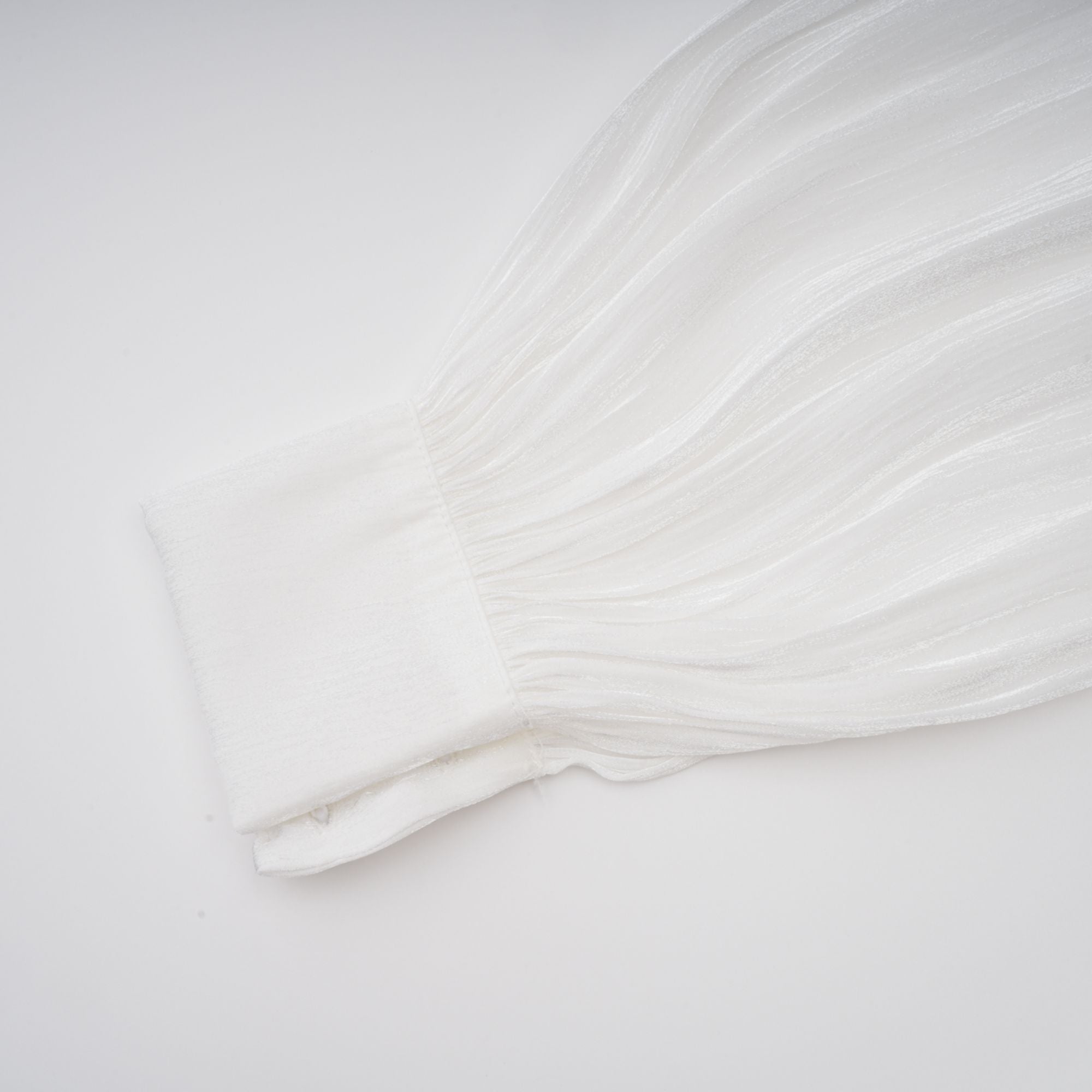 Mahault white pleated glitter-effect mini dress (Final Sale-US Only)