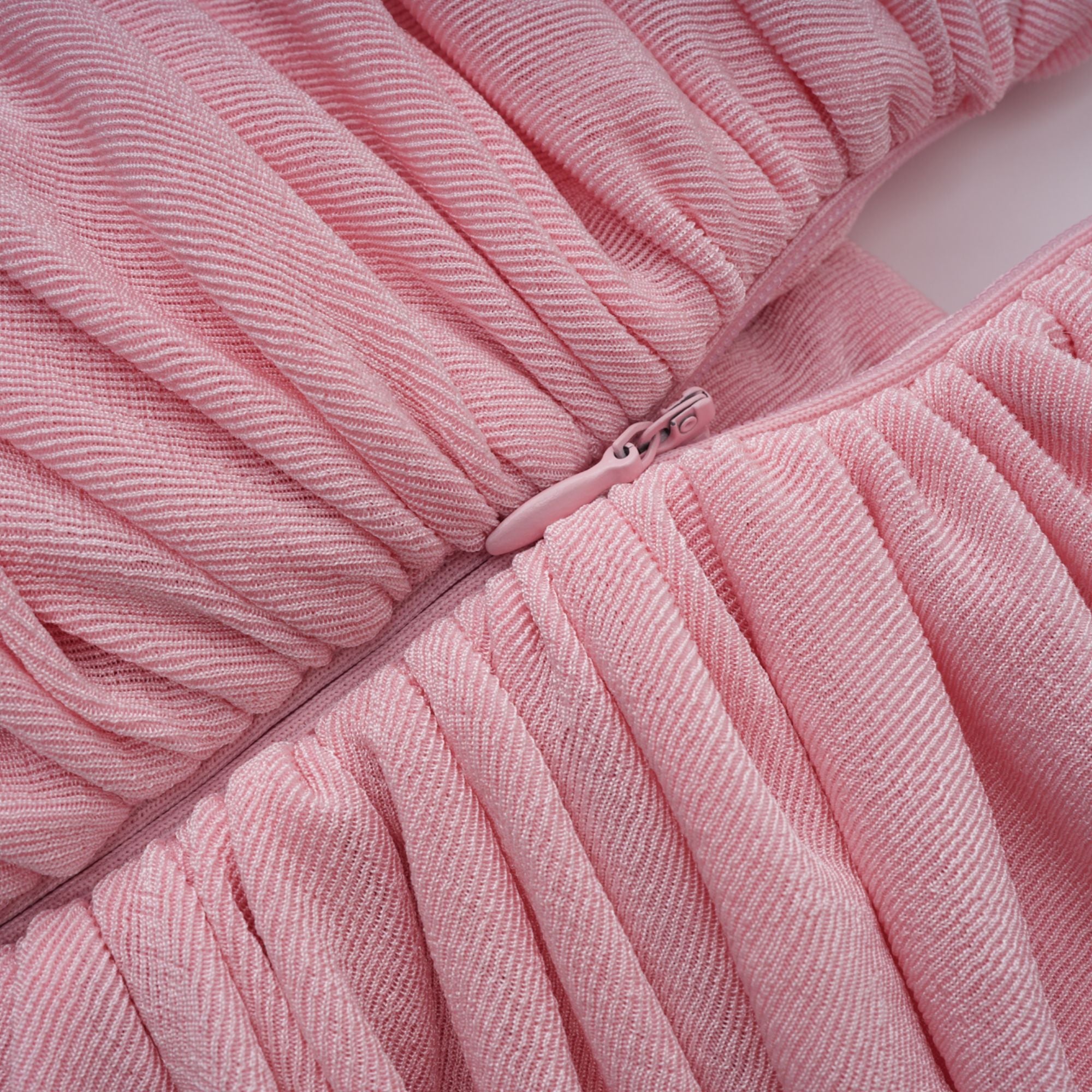 Moderne Pink Shawl Panel Ruched Maxi Dress (Final Sale-US Only)