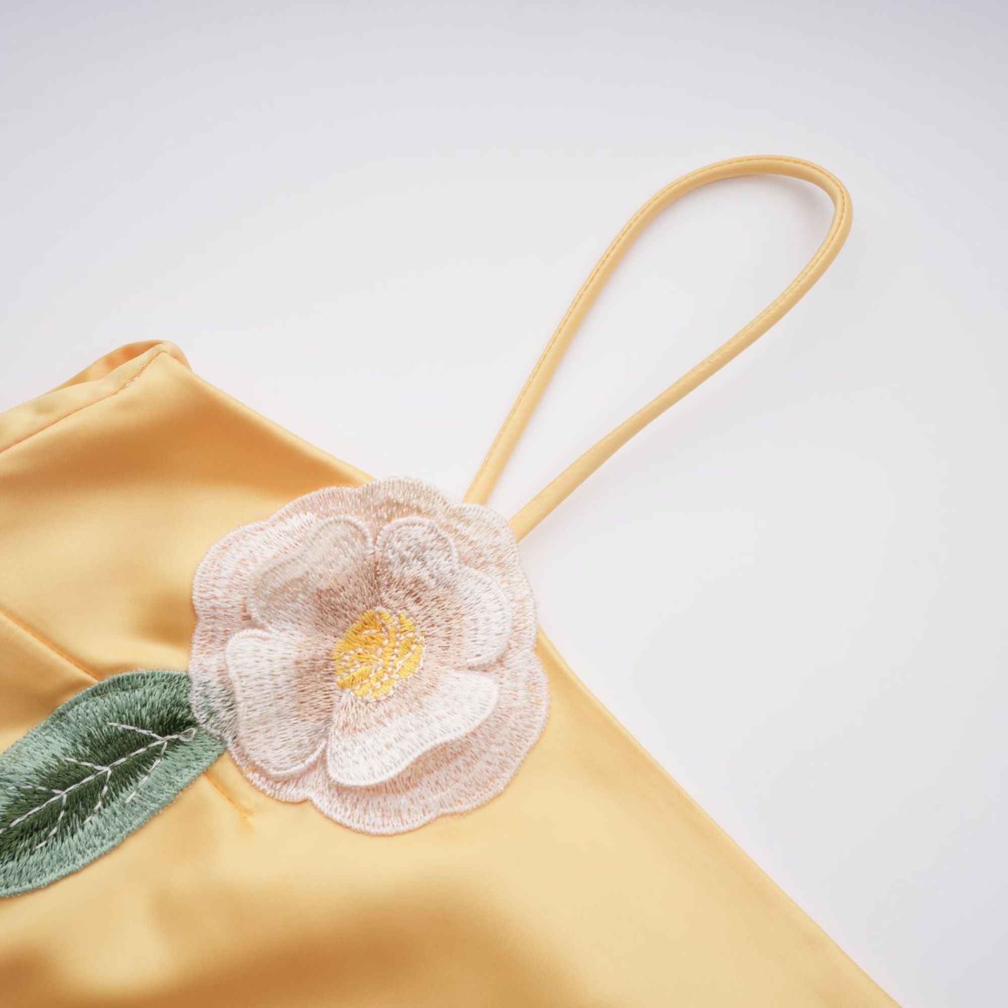Avril Yellow Floral Embroidered Mini Dress (Final Sale-US Only)