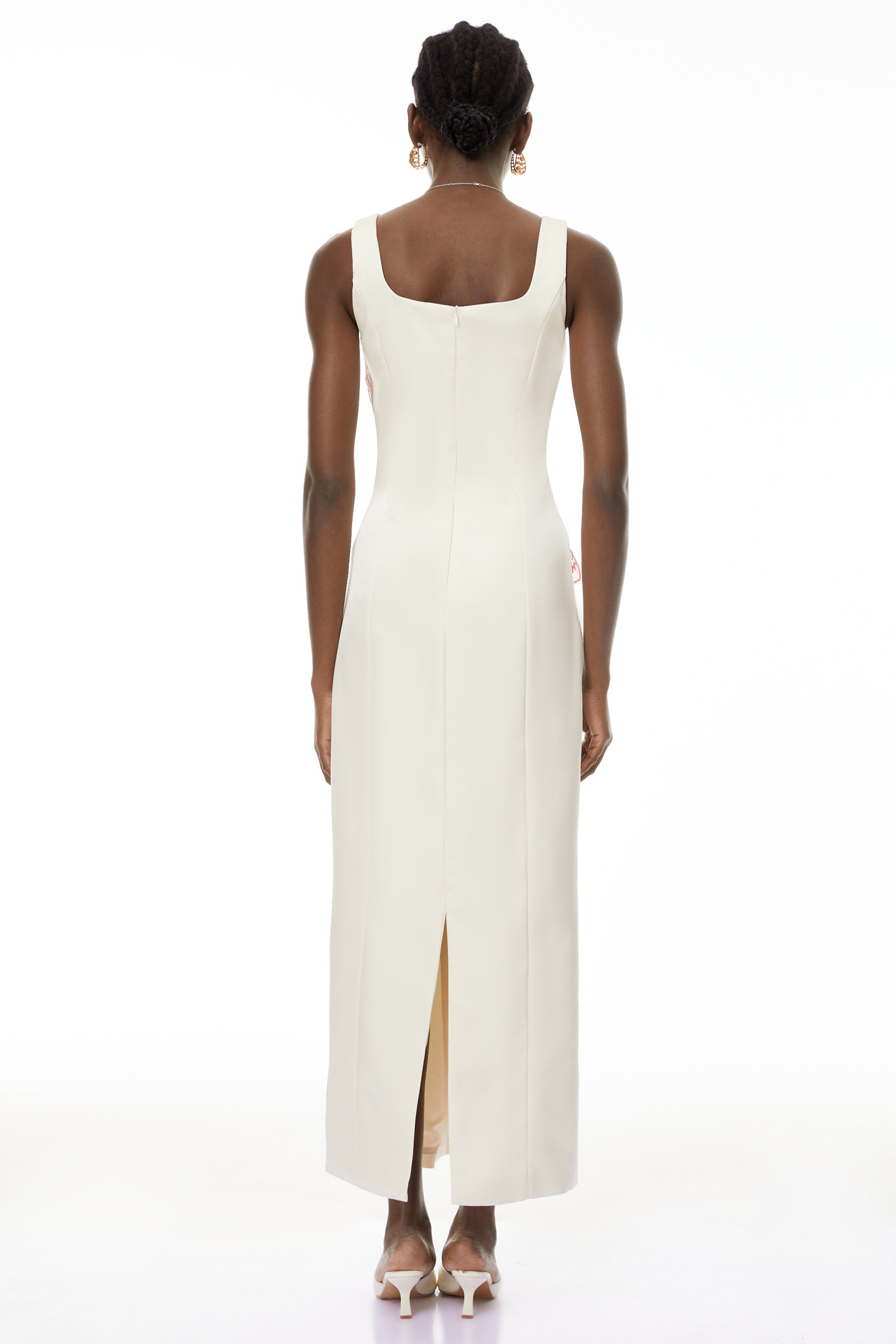 Damaris White Flora Embroidered Maxi Dress (Final Sale-US Only)