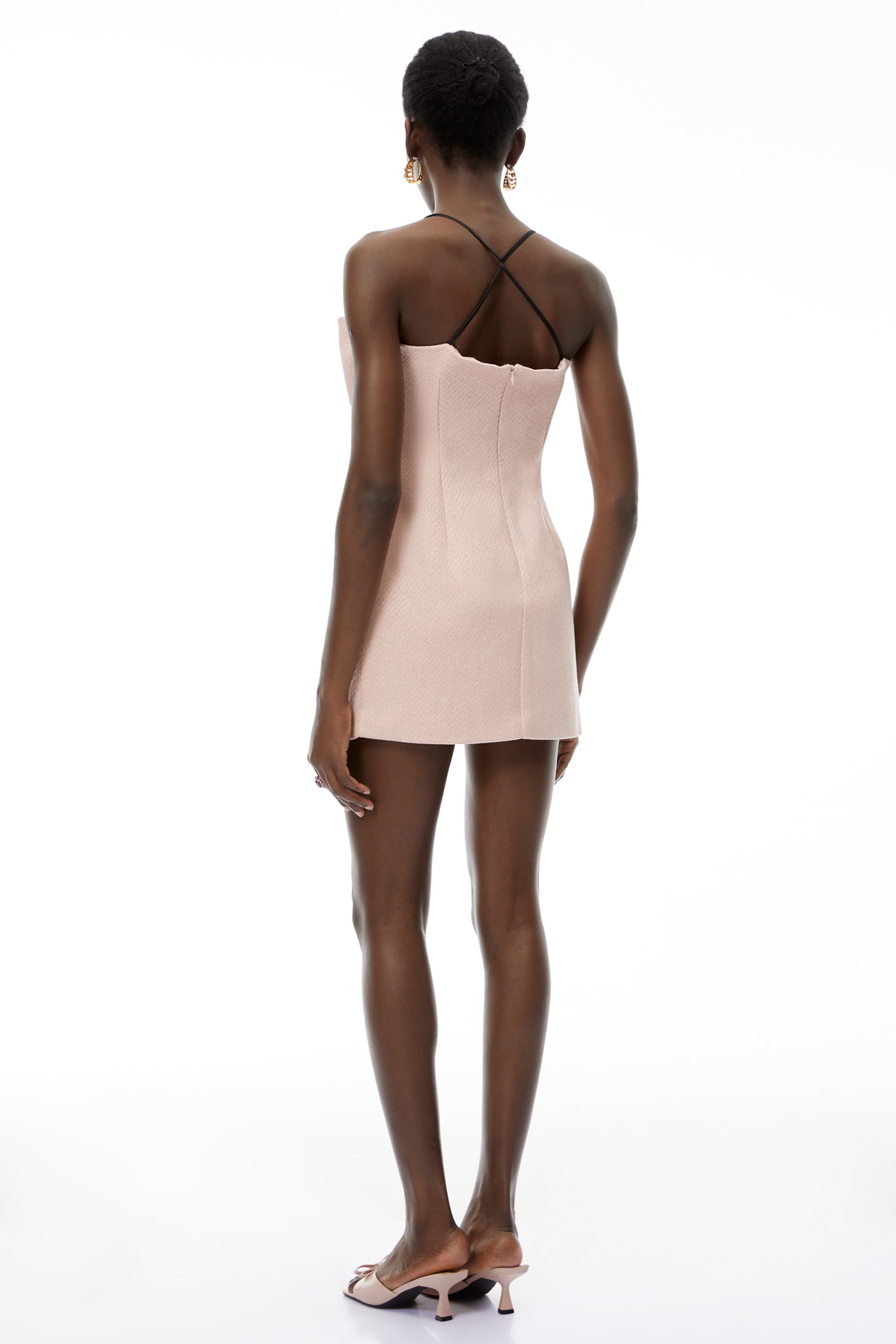 Delphine Pink Color Block Asymmetrical Mini Dress (Final Sale)