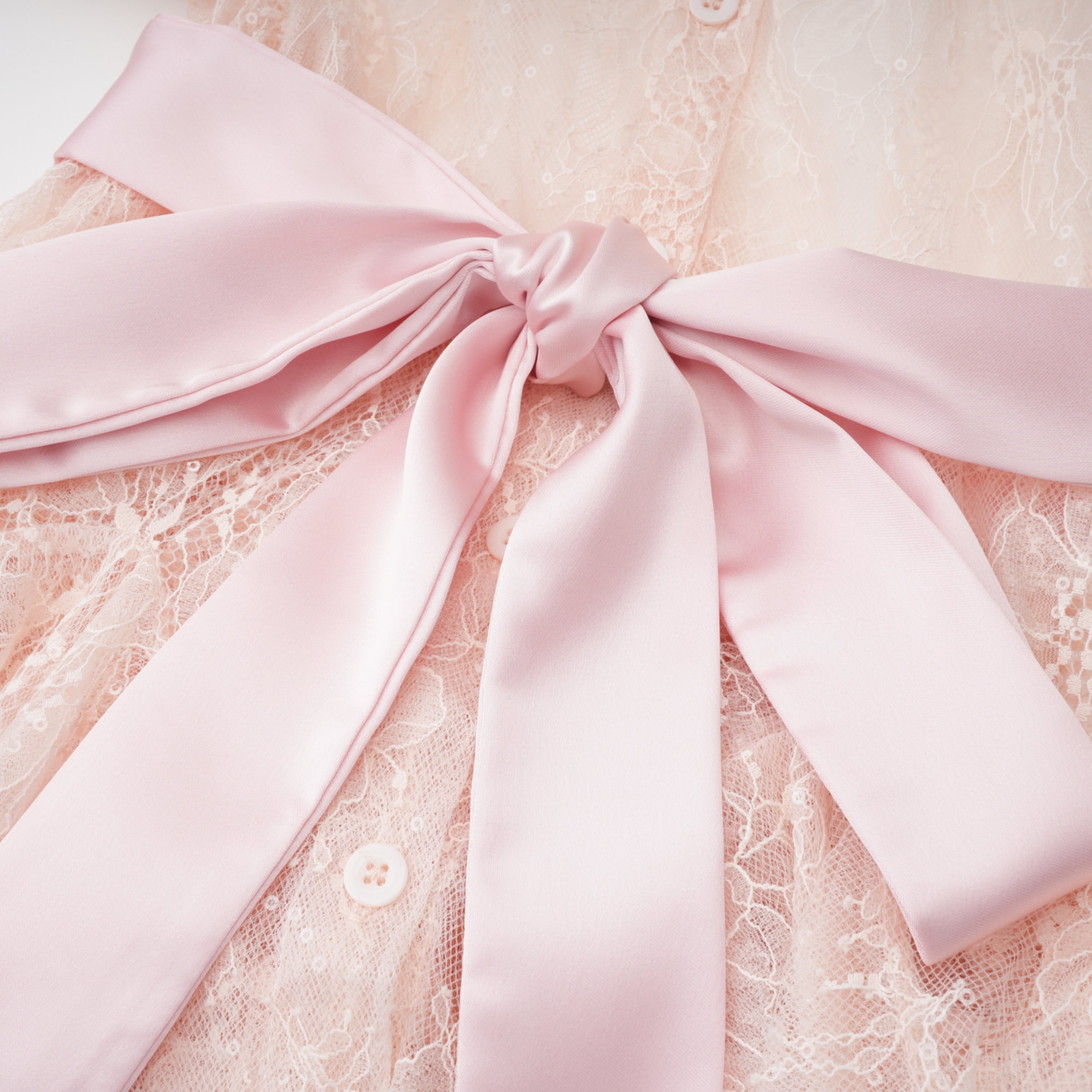 Fadila Pink Semi-Sheer Blouse & Dress Set