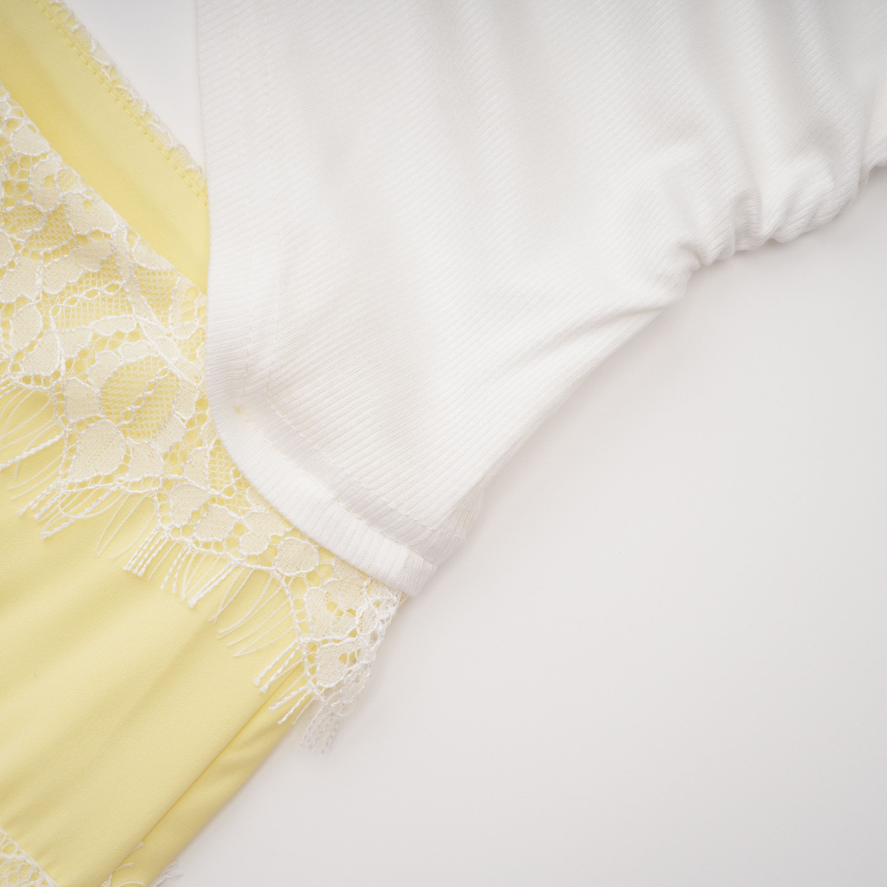 Fiamma Yellow Gathered Lace Panel Maxi Dress