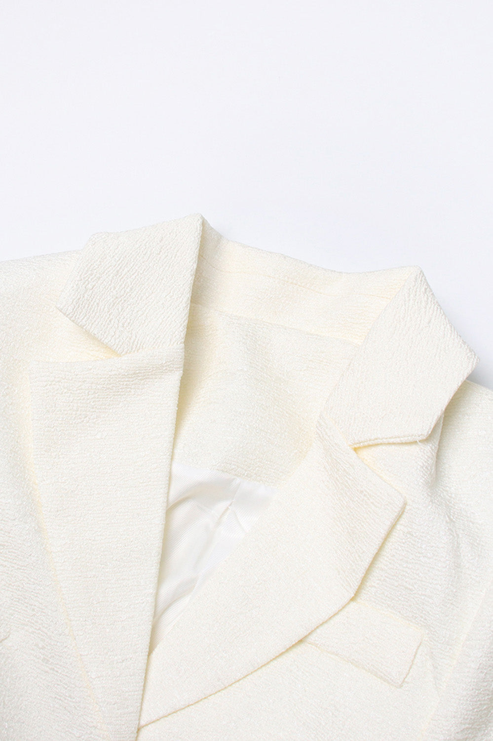 Jacket with Asymmetric Cuts - Beige