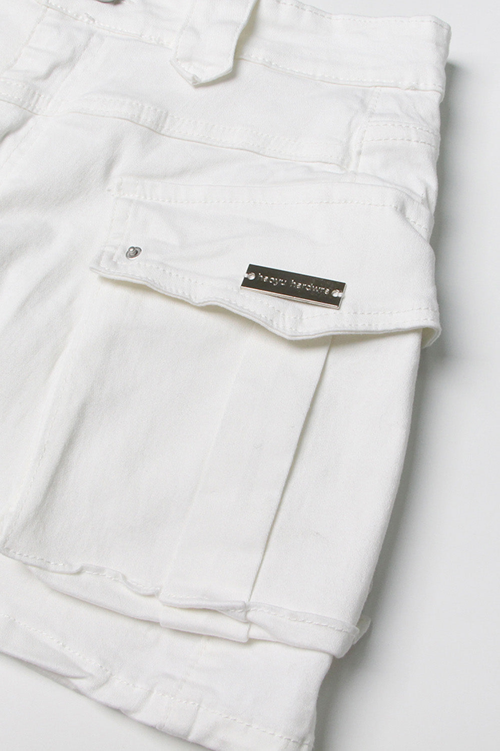 Mini Skirt with Pockets - White