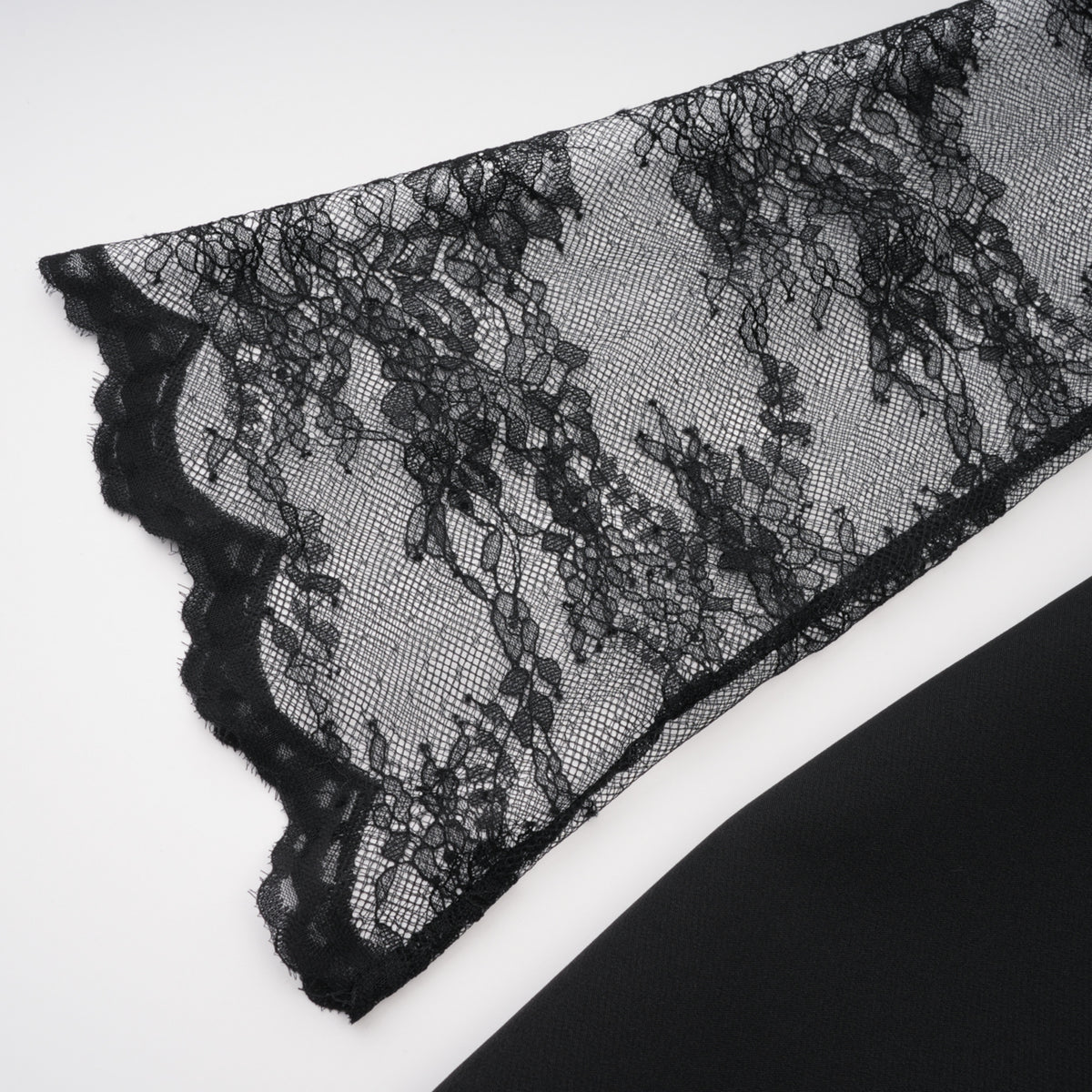 florbela black lace panel blazer & trouser set