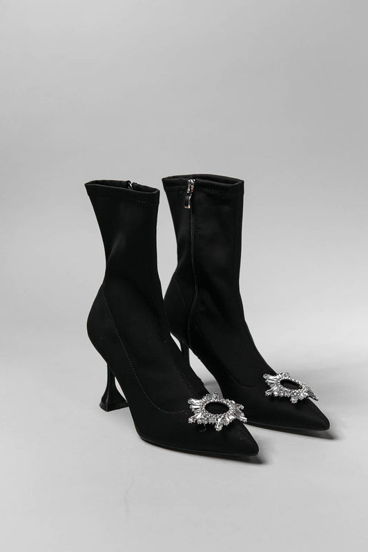 ALLEGRA Diamond stiletto boots - Black