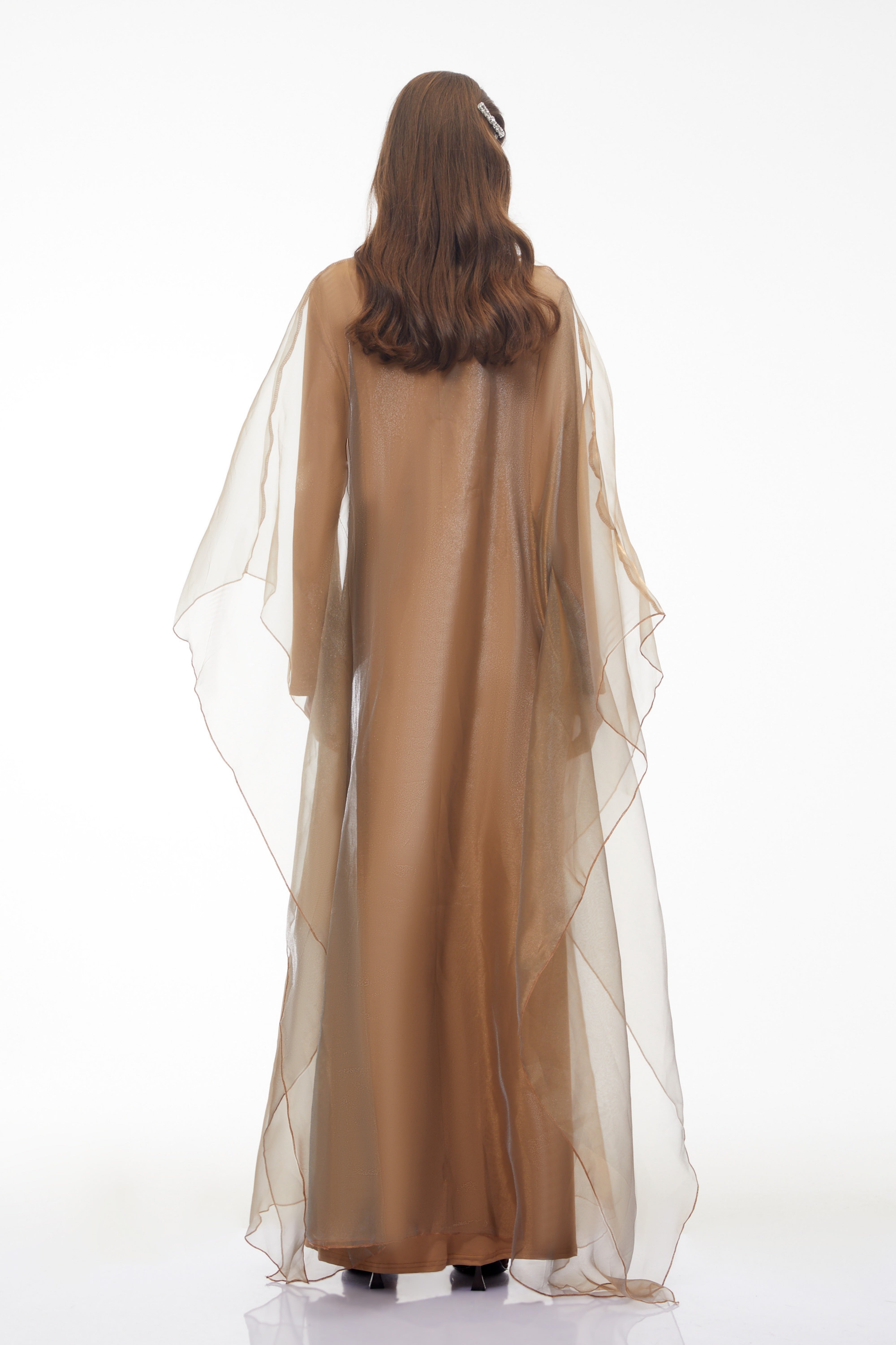 Ganna Camel Cape Maxi Dress