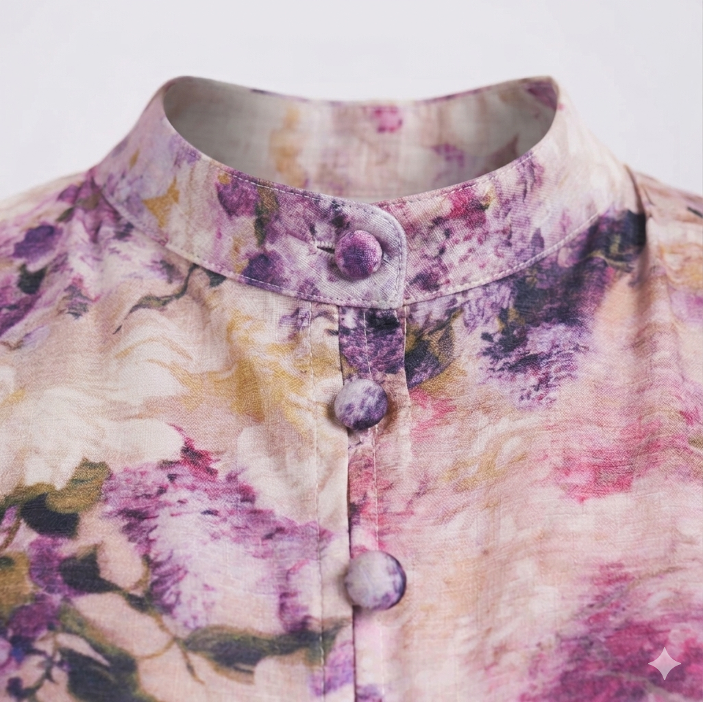 MADDY  FLORAL COTTON LINEN MINI DRESS - Pink      MADDY PARIS