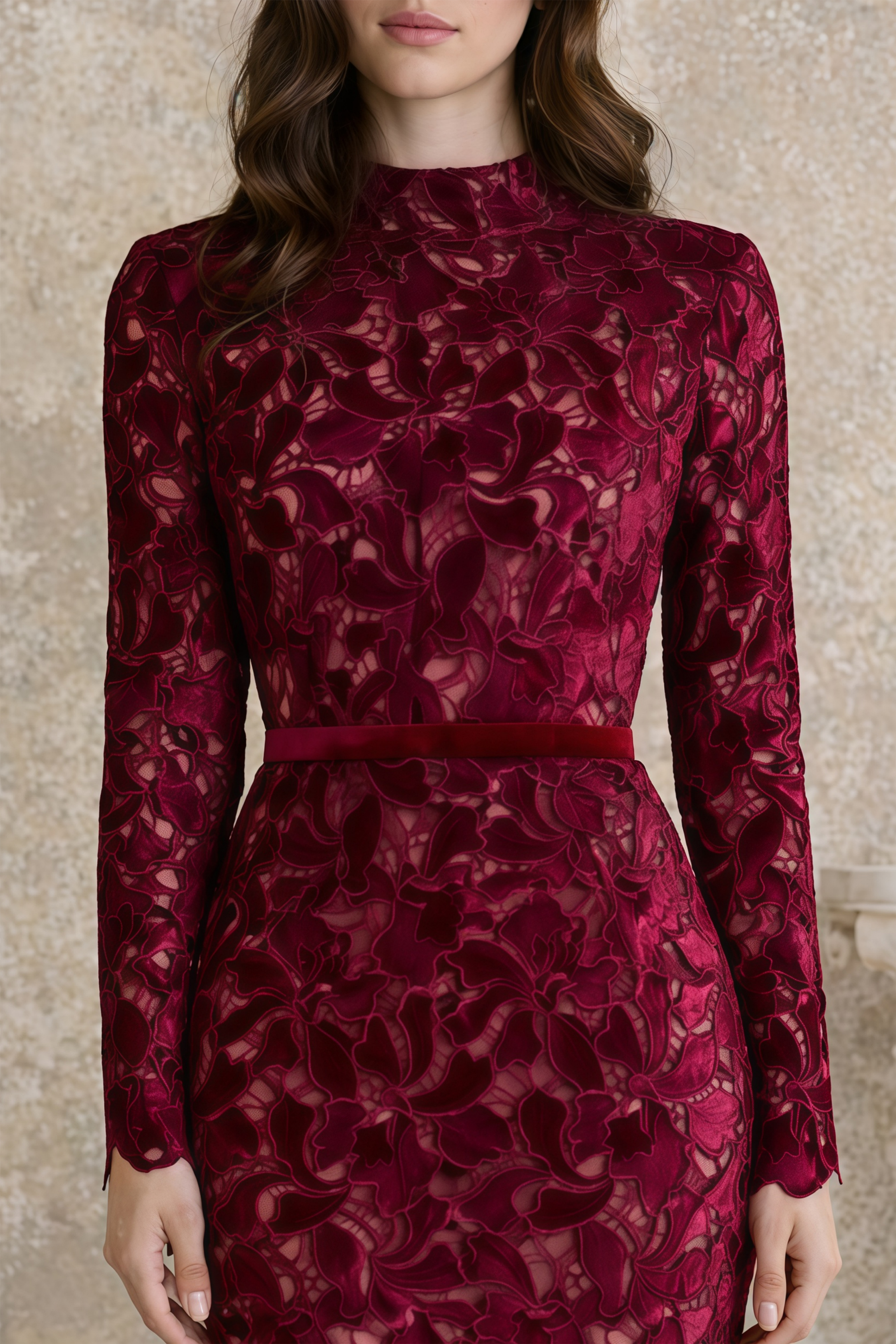 Hafdis Red Floral Embroidered Midi Dress (Final Sale-US Only)