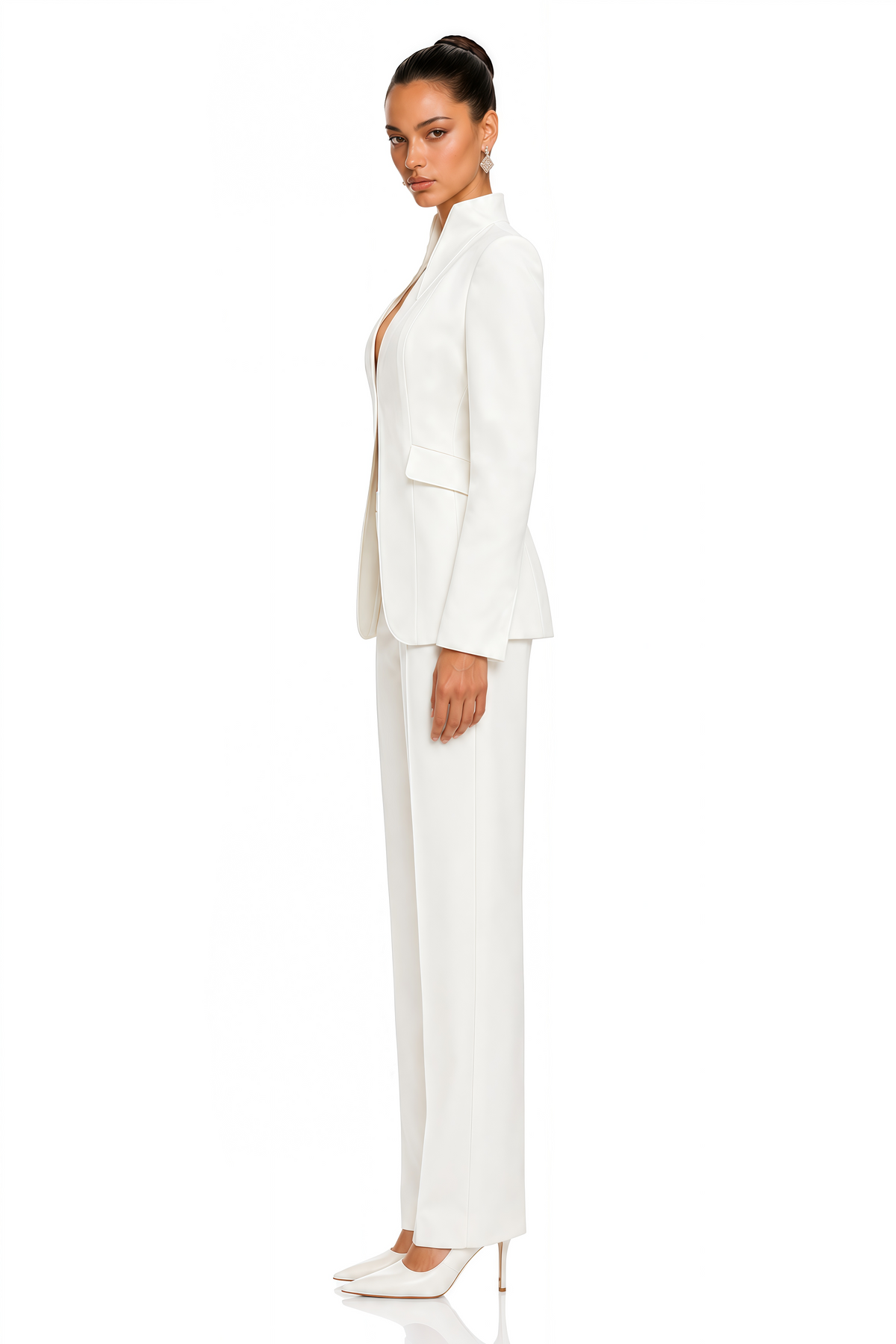 helena white structured blazer jacket