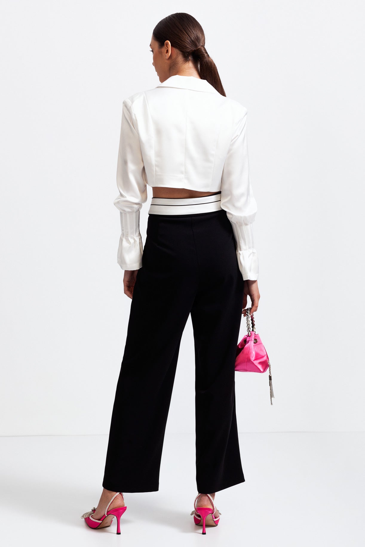 Wide Leg Trousers - Black