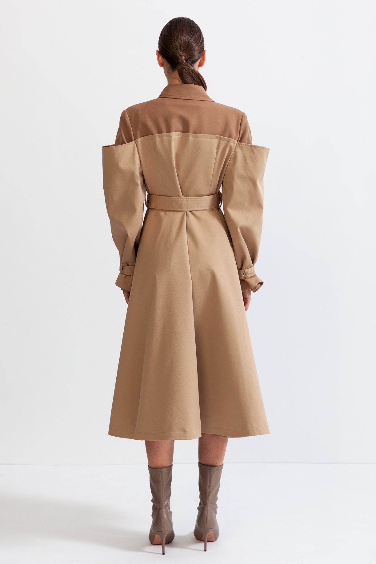 MARCELLA Double Combined Trench Coat - Nude