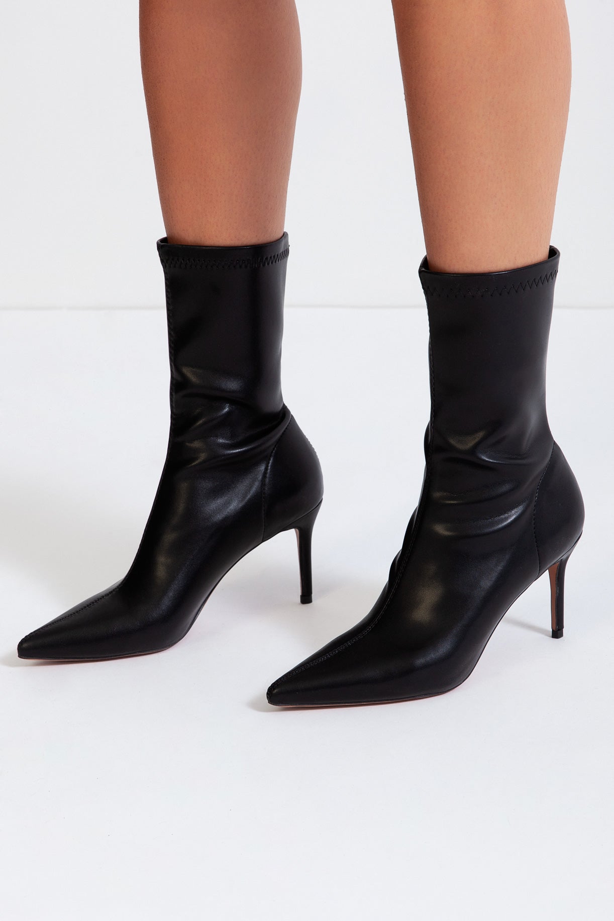 CECILIA Ankle stiletto boots - Black