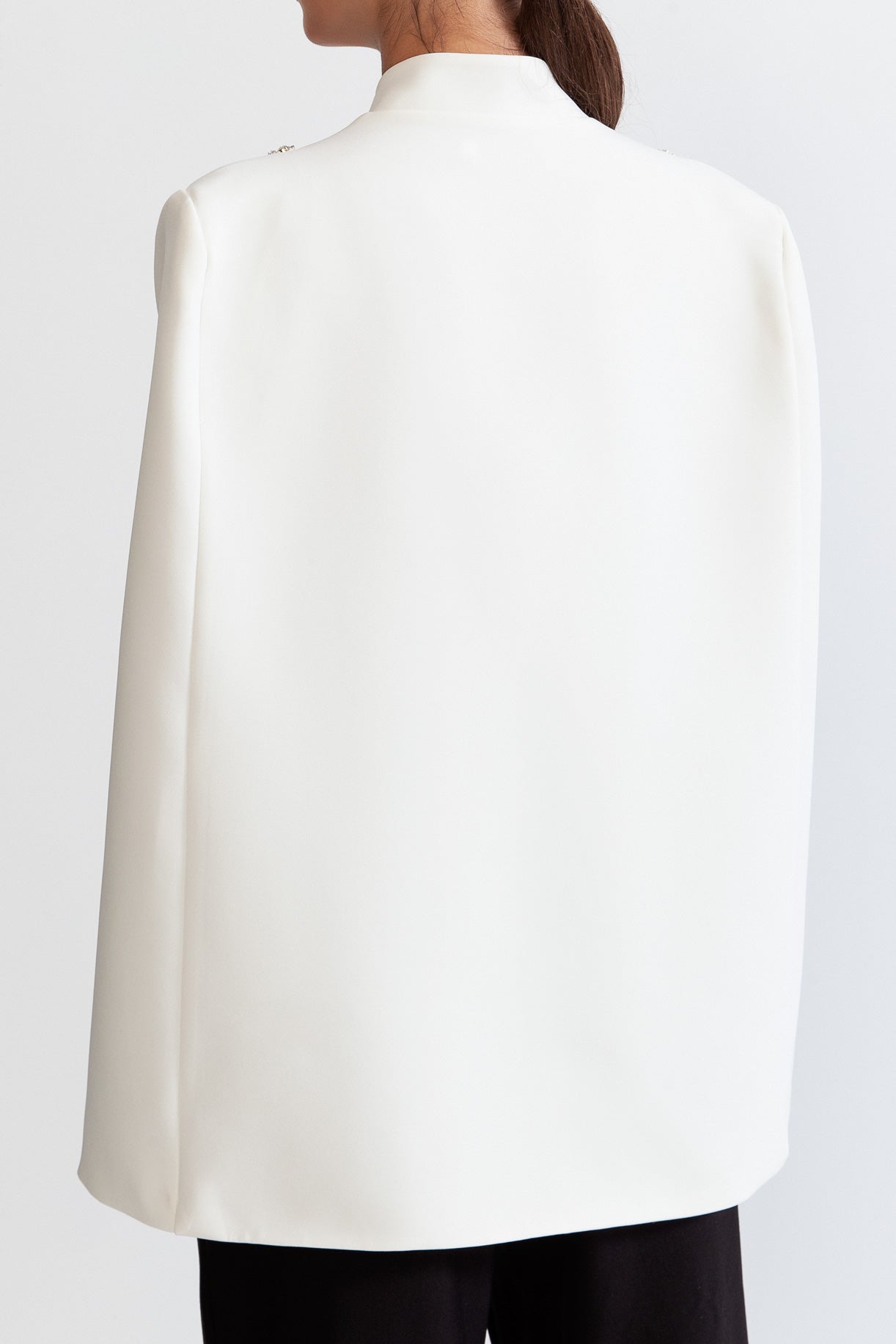 OCEANA Jewel tuxedo cape - White