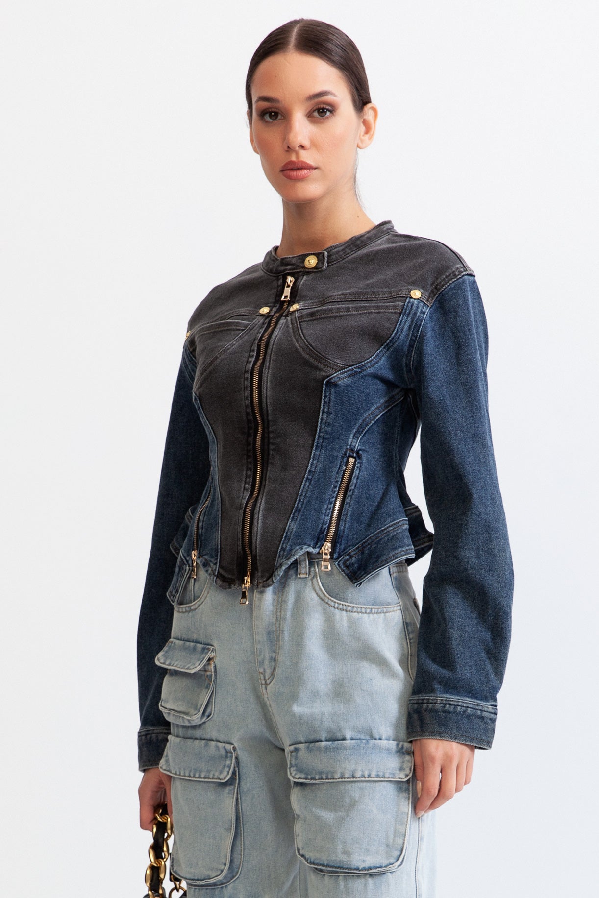 ADORA Corset Style Denim Jacket