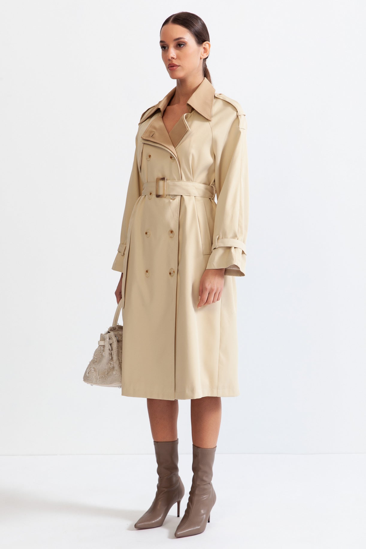 ROSALIND Classic trench coat with belt - Beige