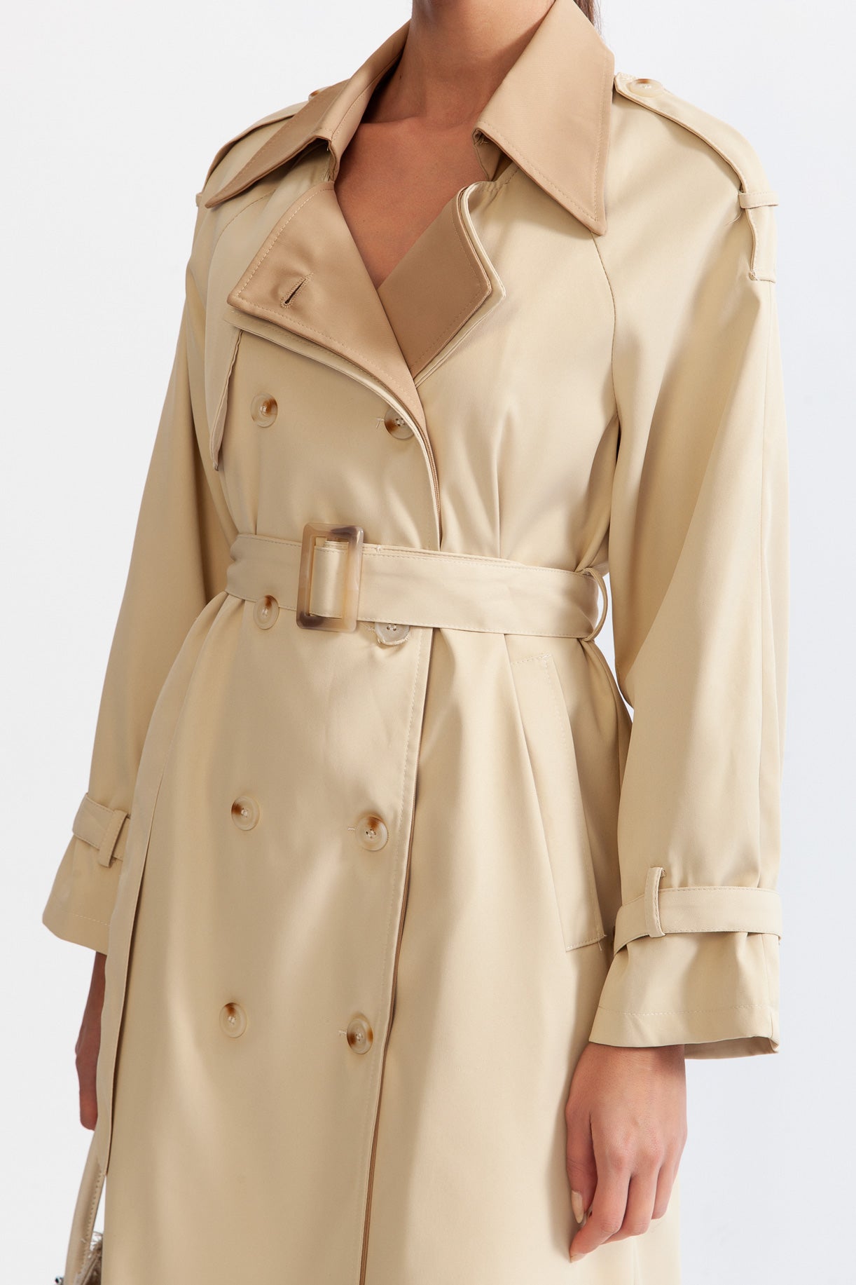 ROSALIND Classic trench coat with belt - Beige