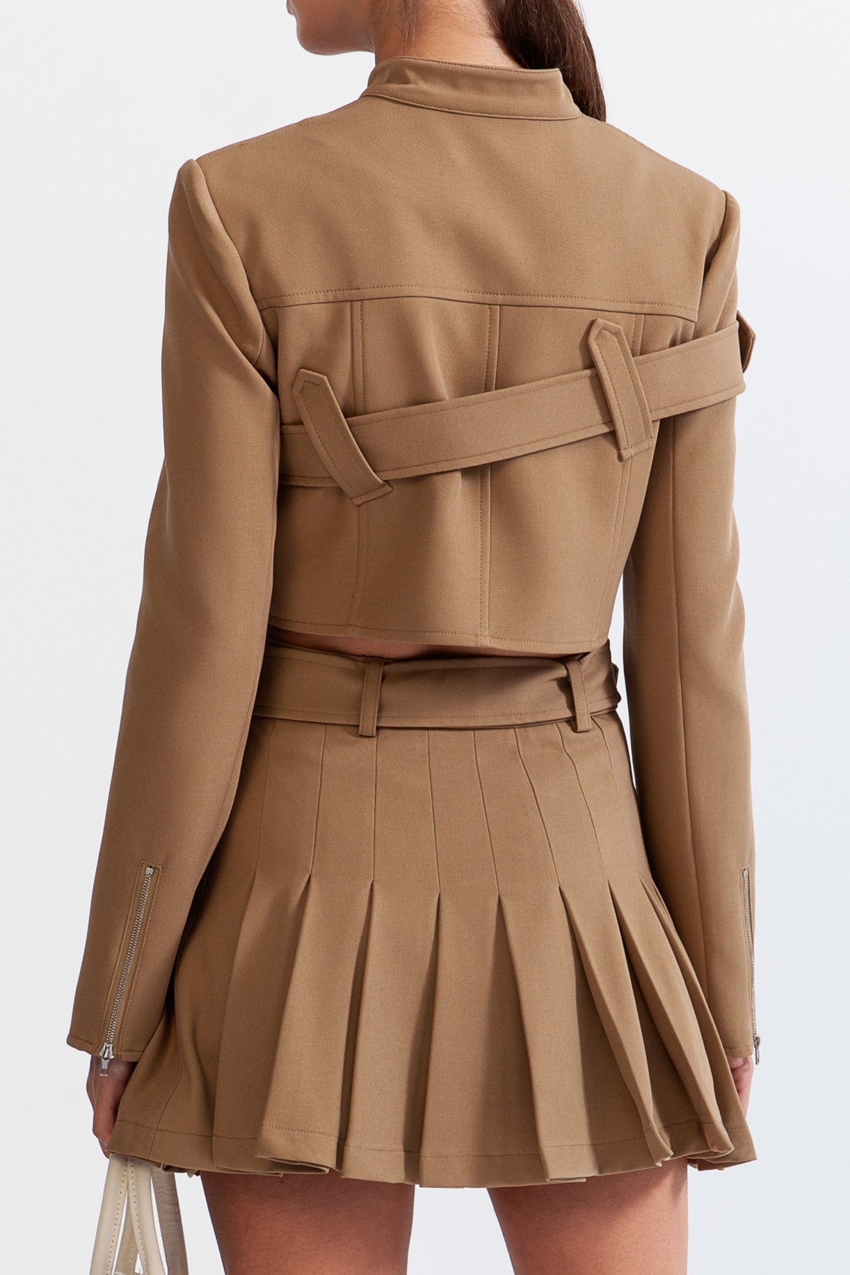 MIELLA Military Co-ord with Skirt and Blazer - Brown