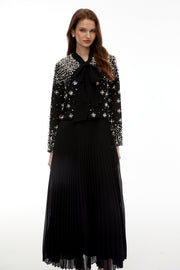 Imogen Black Embellished Jacket & Dress Set (Final Sale)