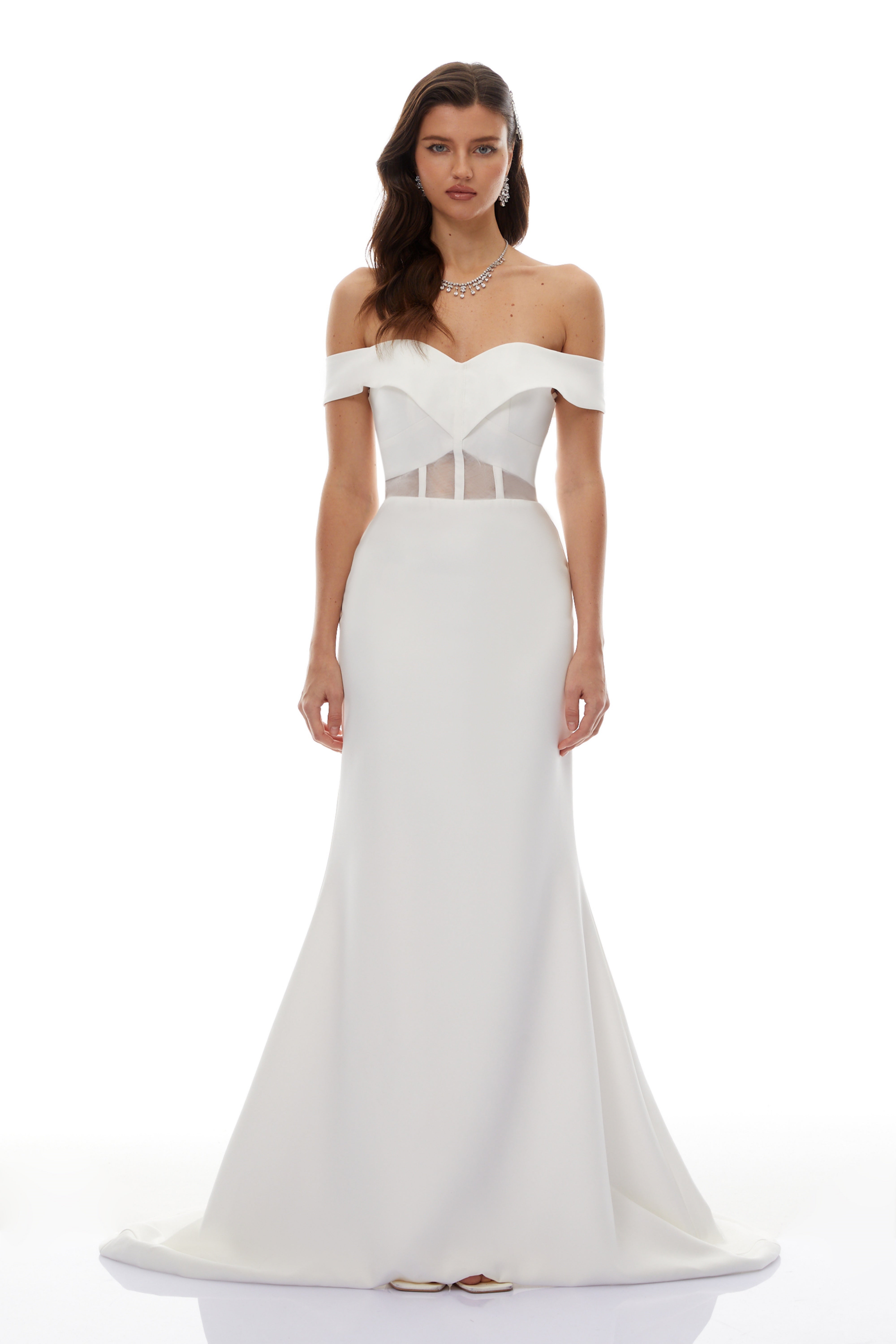 Ingrid White Off Shoulder Mermaid Maxi Dress (Final Sale-US Only)