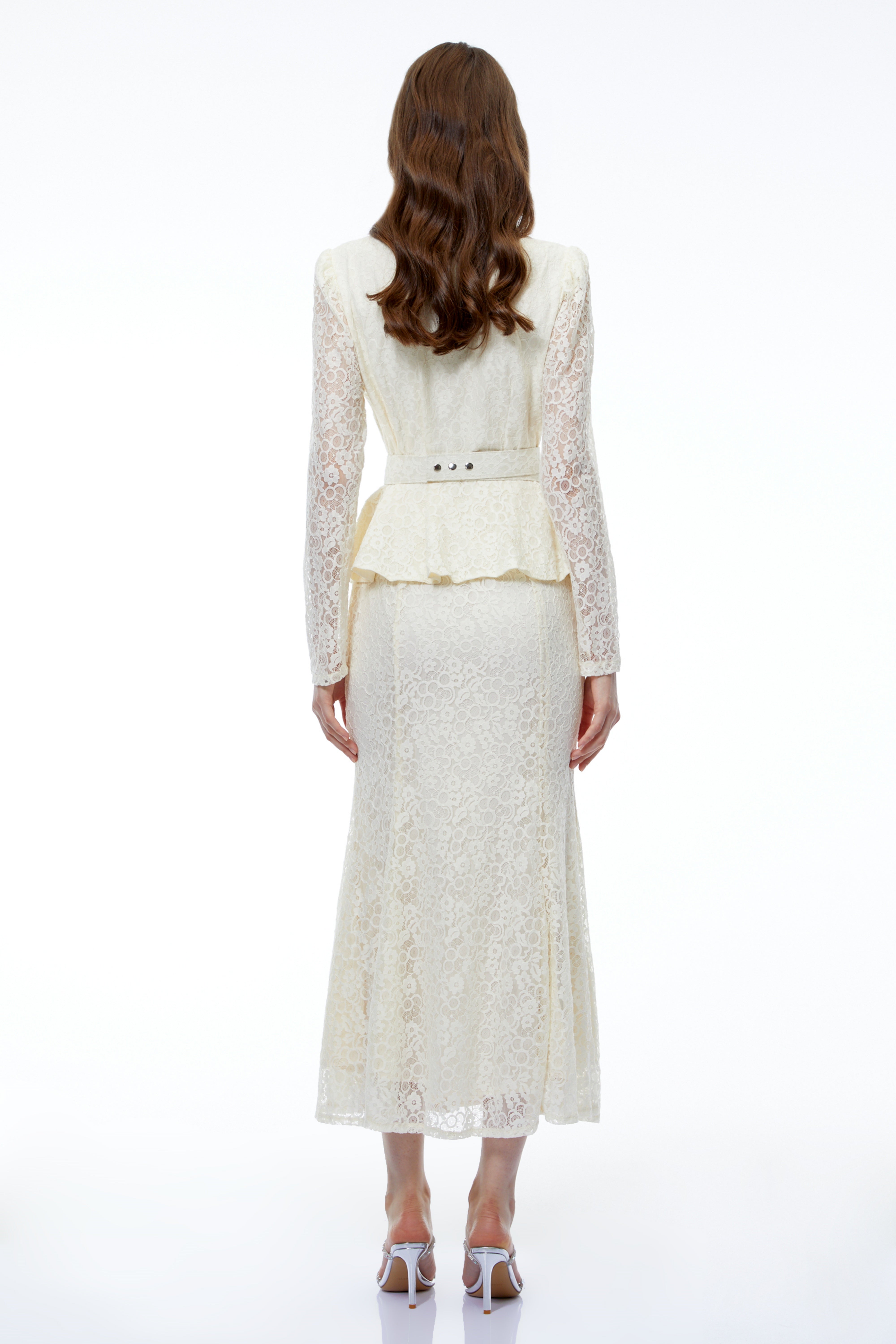 Iona Cream Lace Maxi Dress with 3D Florals