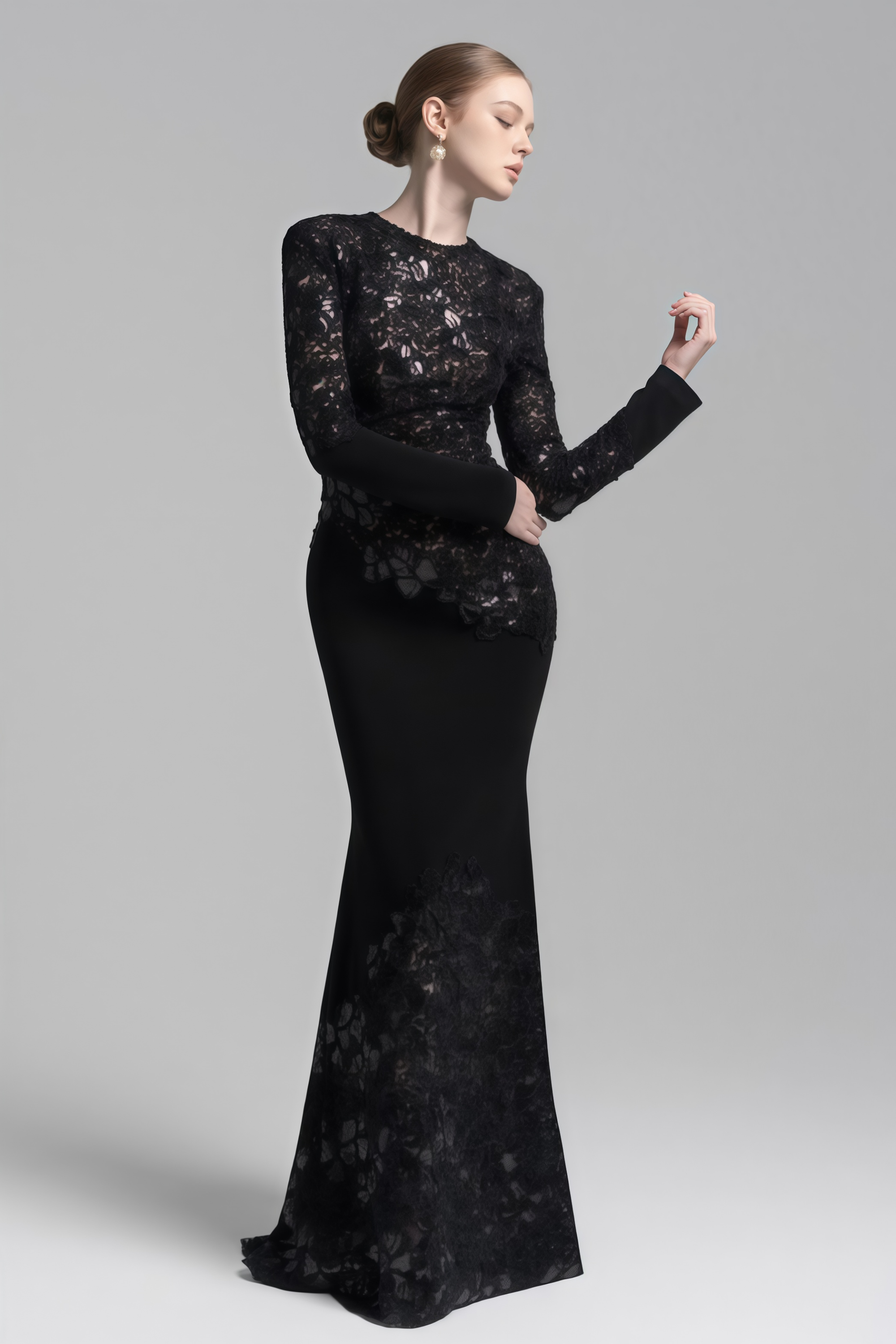 Mathilde Black Embroidered Maxi Dress (Final Sale-US Only)
