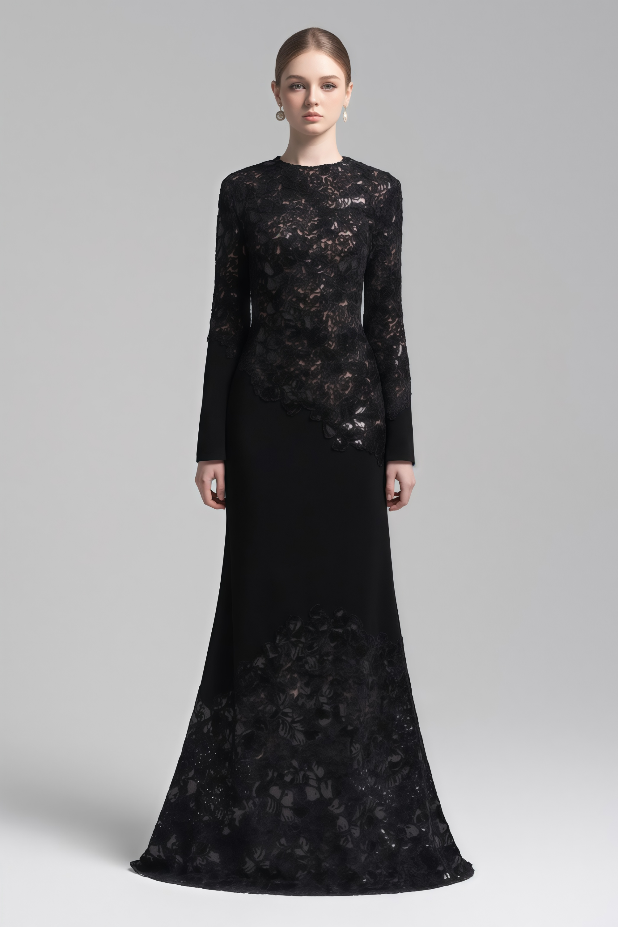 Mathilde Black Embroidered Maxi Dress (Final Sale-US Only)