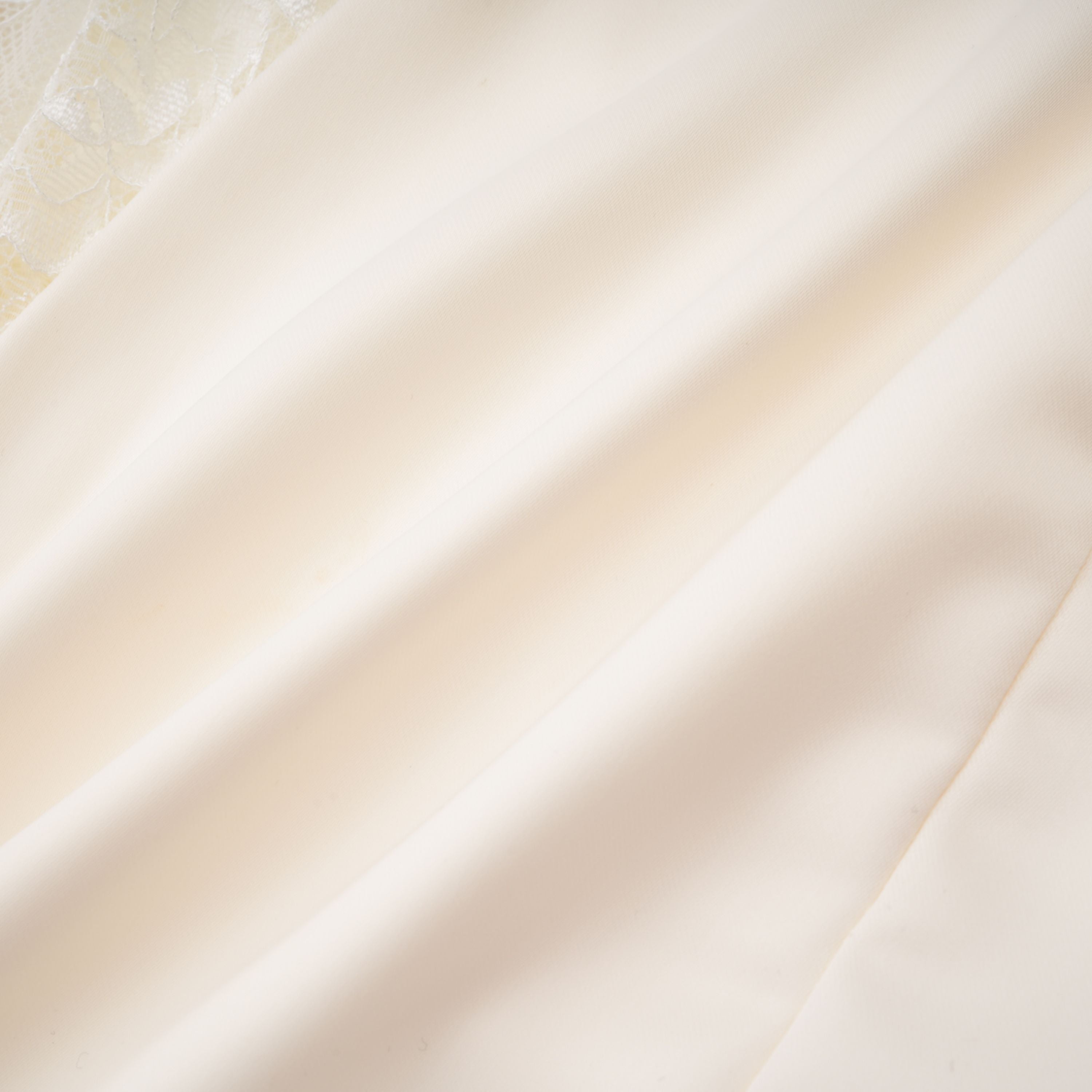 Juliette White Satin Mini Dress with Lace Panels (Final Sale-US Only)