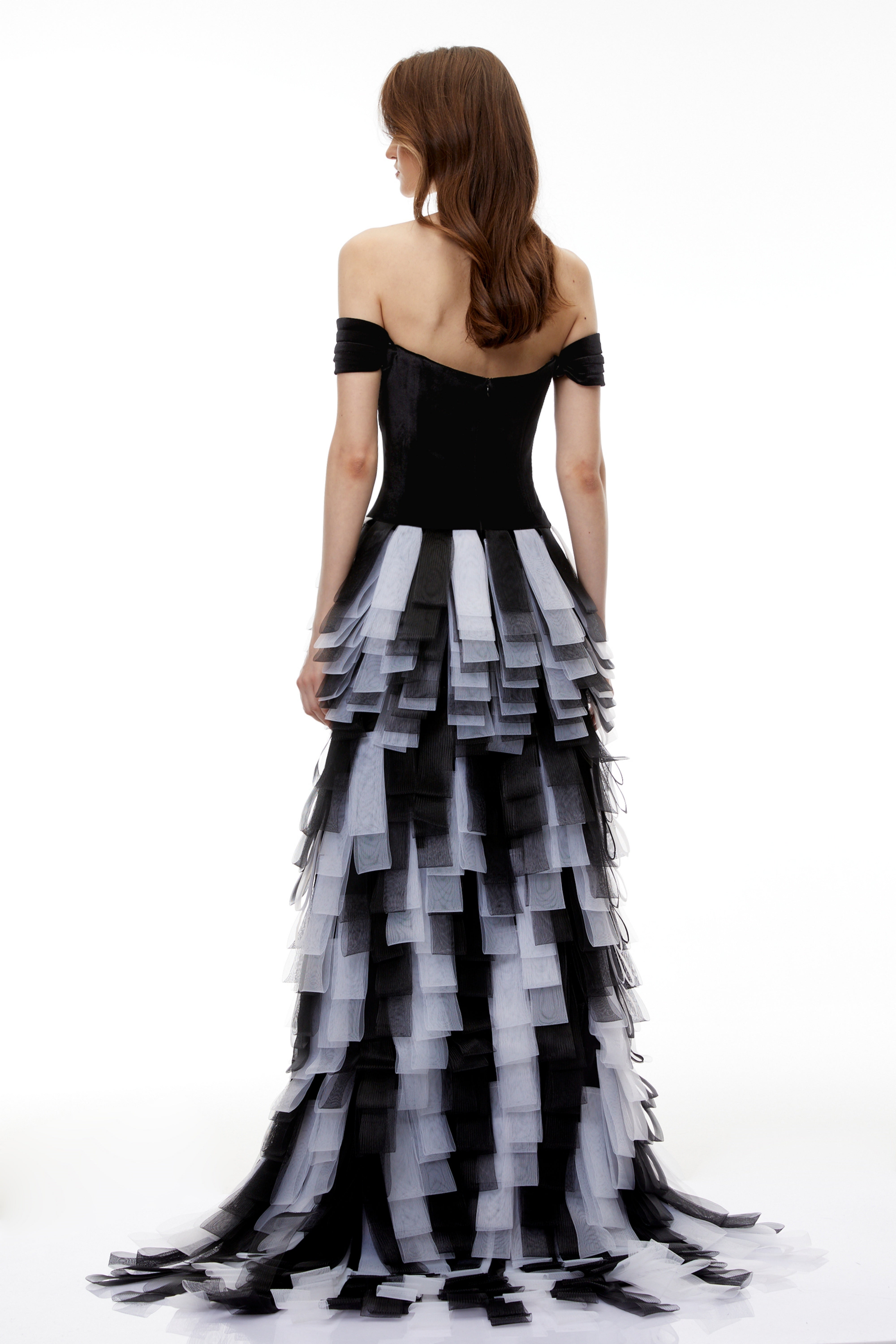 Kaitlyn Black Color Block Asymmetrical Mini Dress