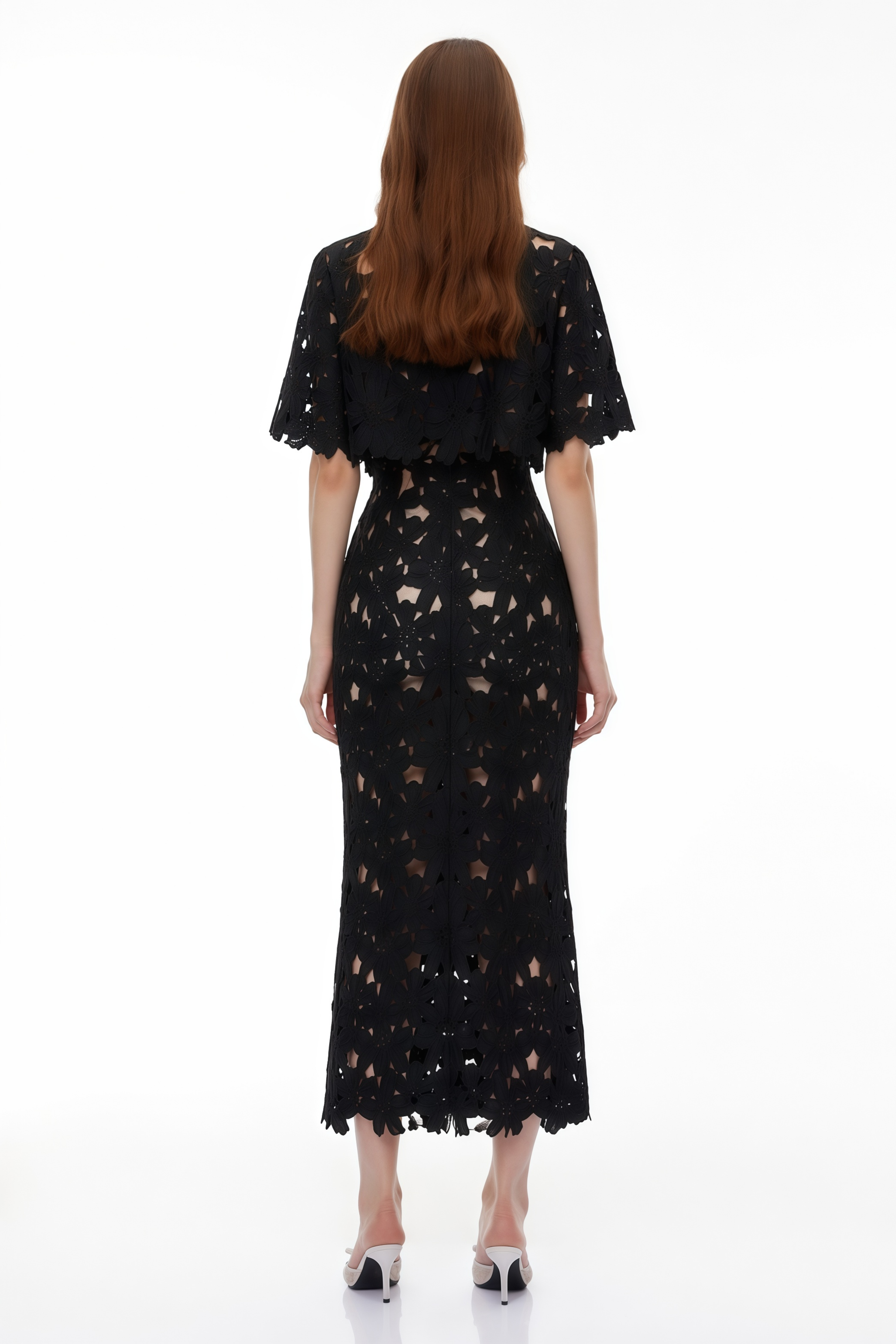 Kamila Black Color Block Maxi Dress with Cut-Outs