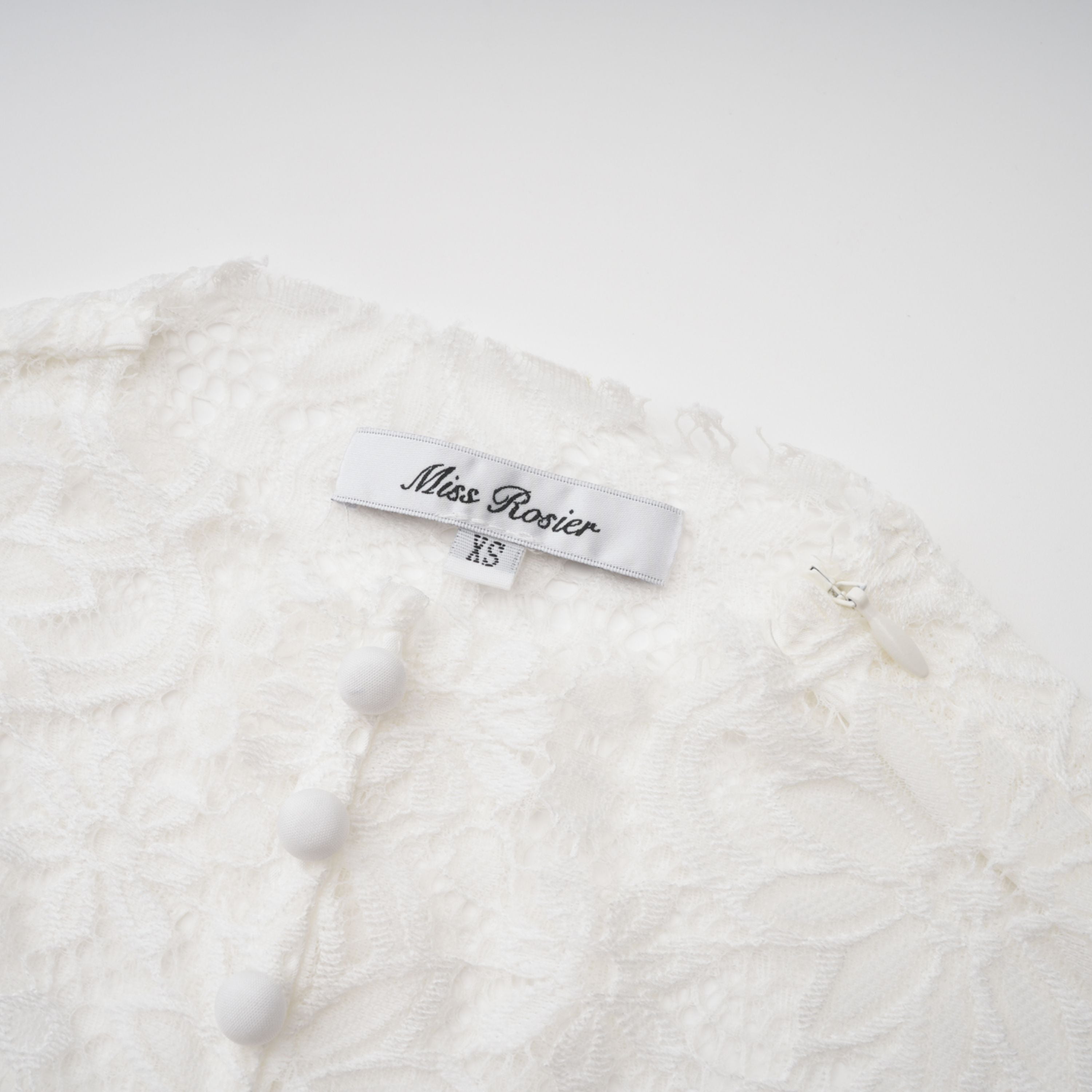 Loana White Floral Lace Top & Trousers Set