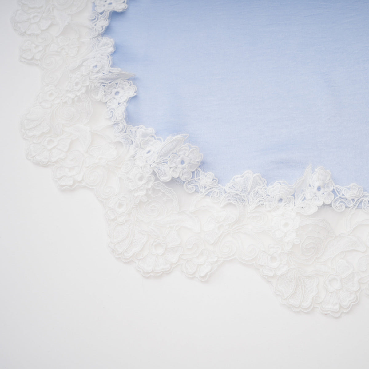 lola blue off shoulder asymmetrical maxi dress with lace trim