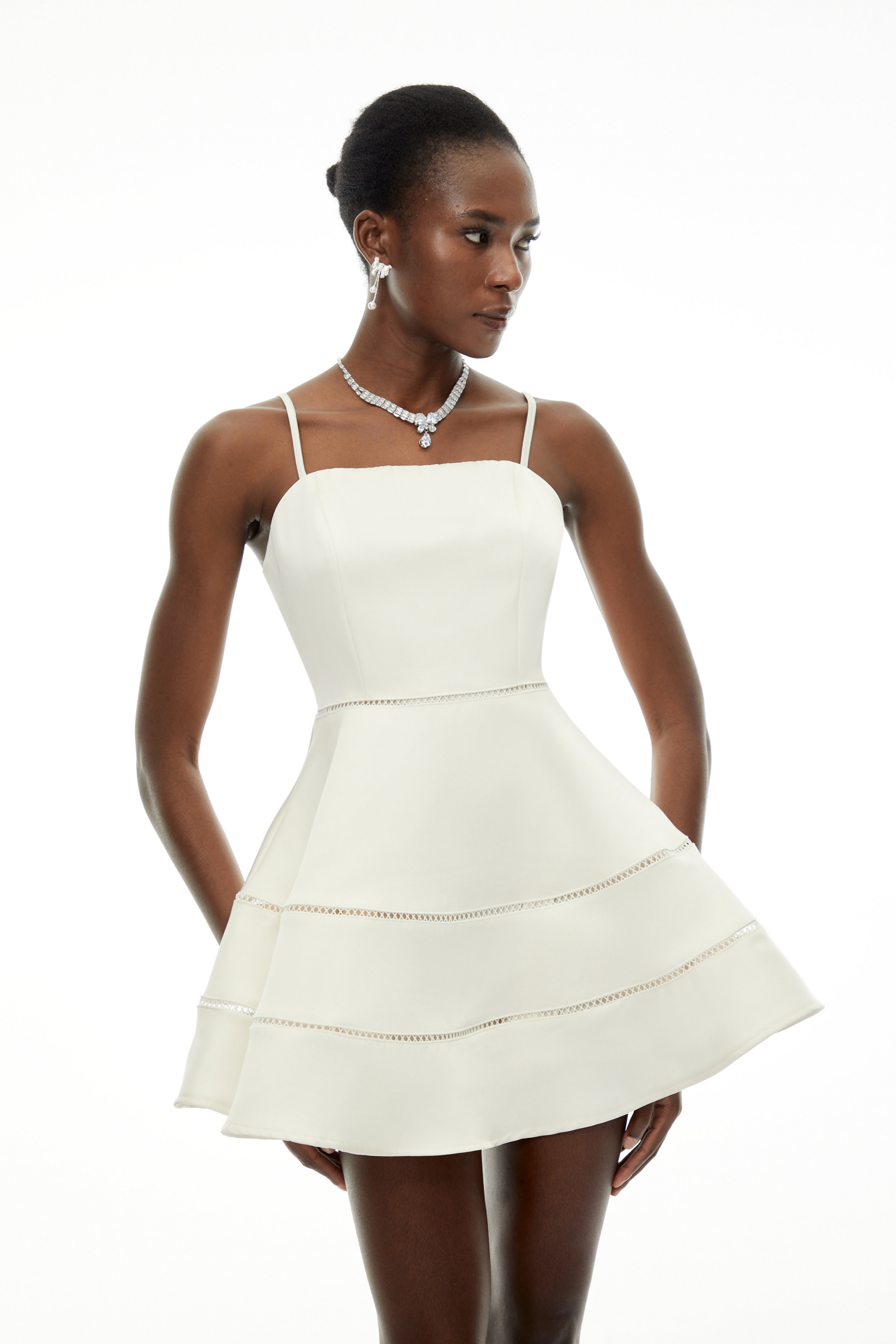 white off shoulder mini dress Magdalena White Off Shoulder Ruffled Mini Dress