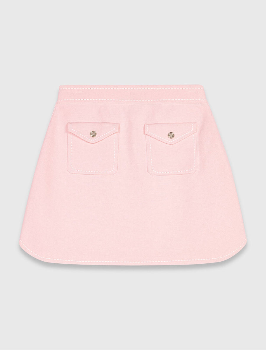 MADDY PINK TWEED MINI WITH GOLD BUTTONS- PINK