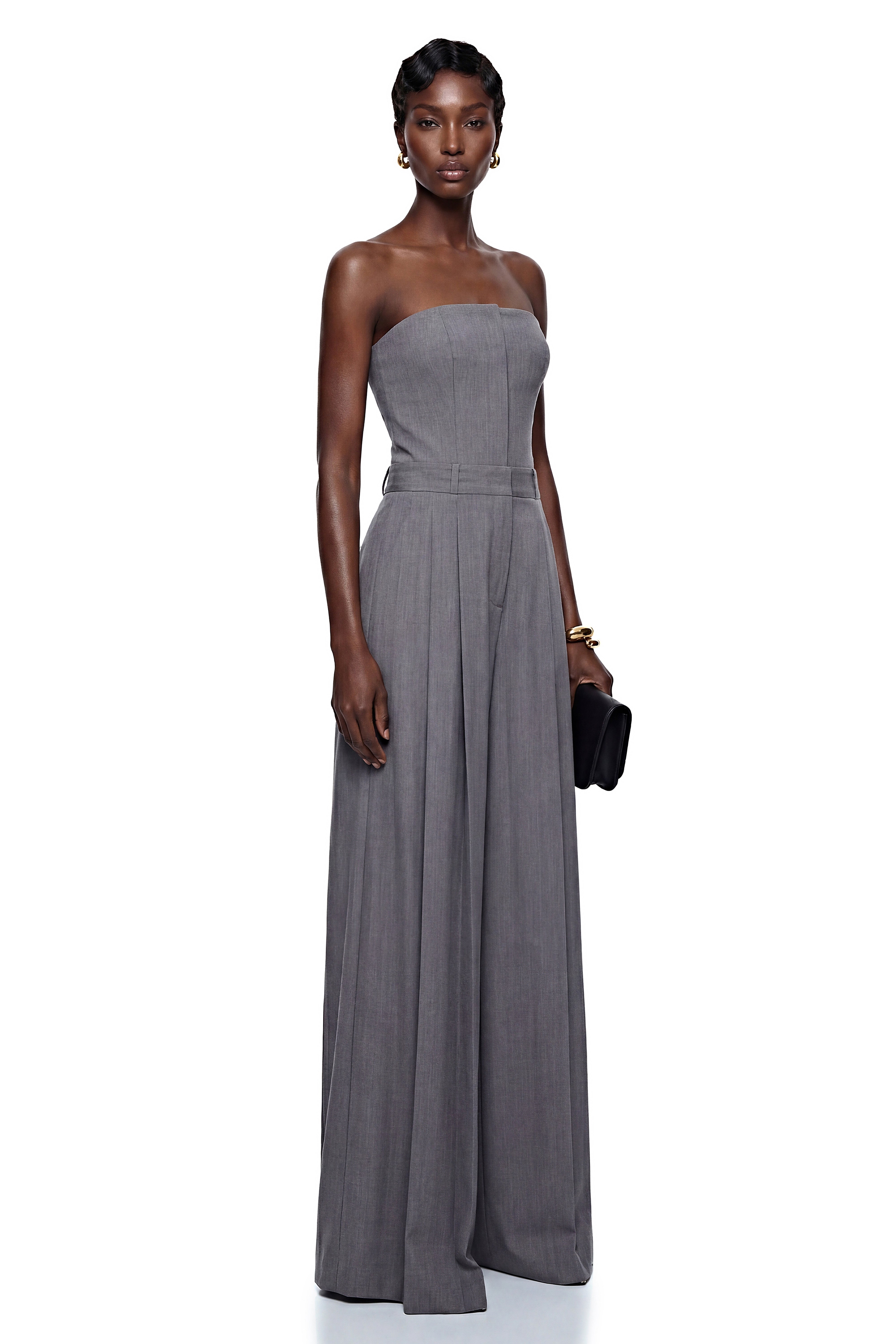 Manaia Grey Wide-Leg Jumpsuit