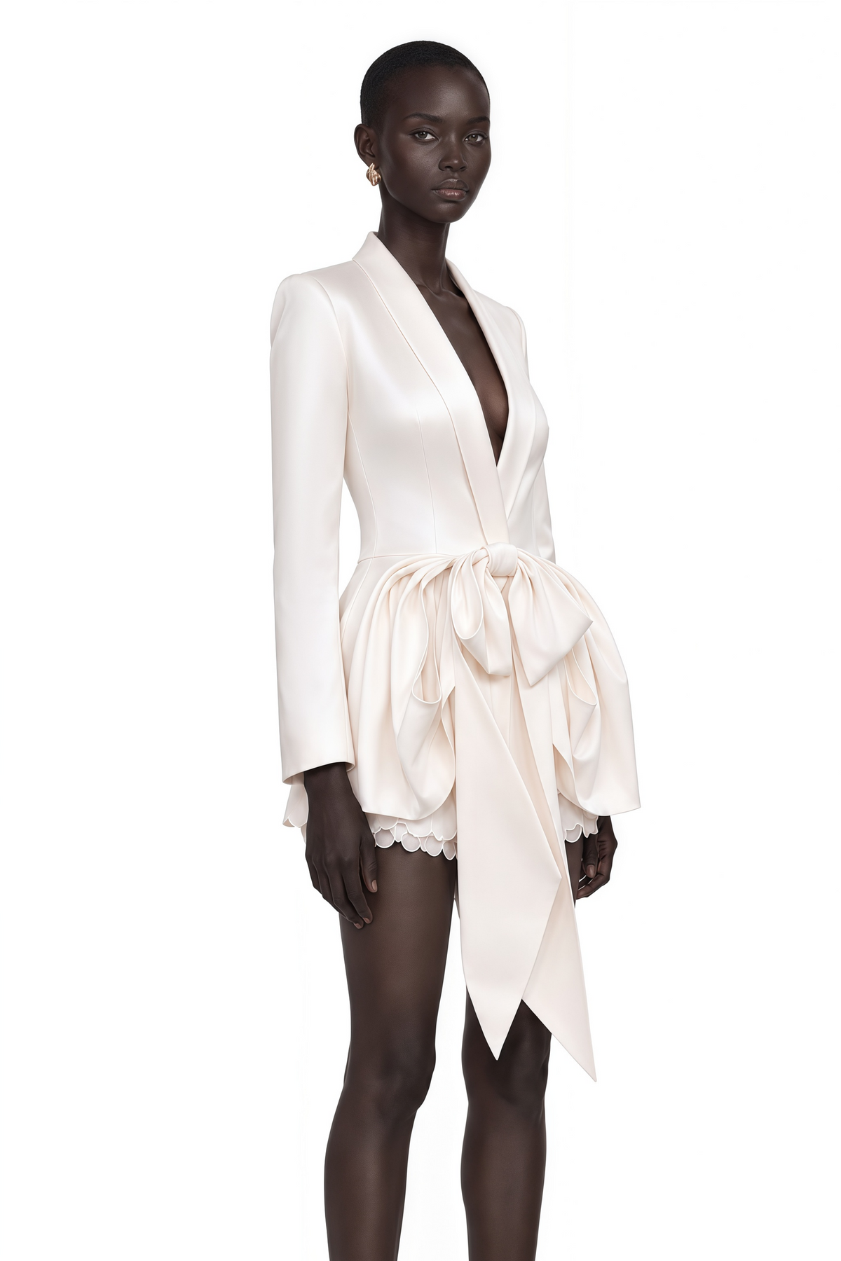 marta white tailored blazer mini dress