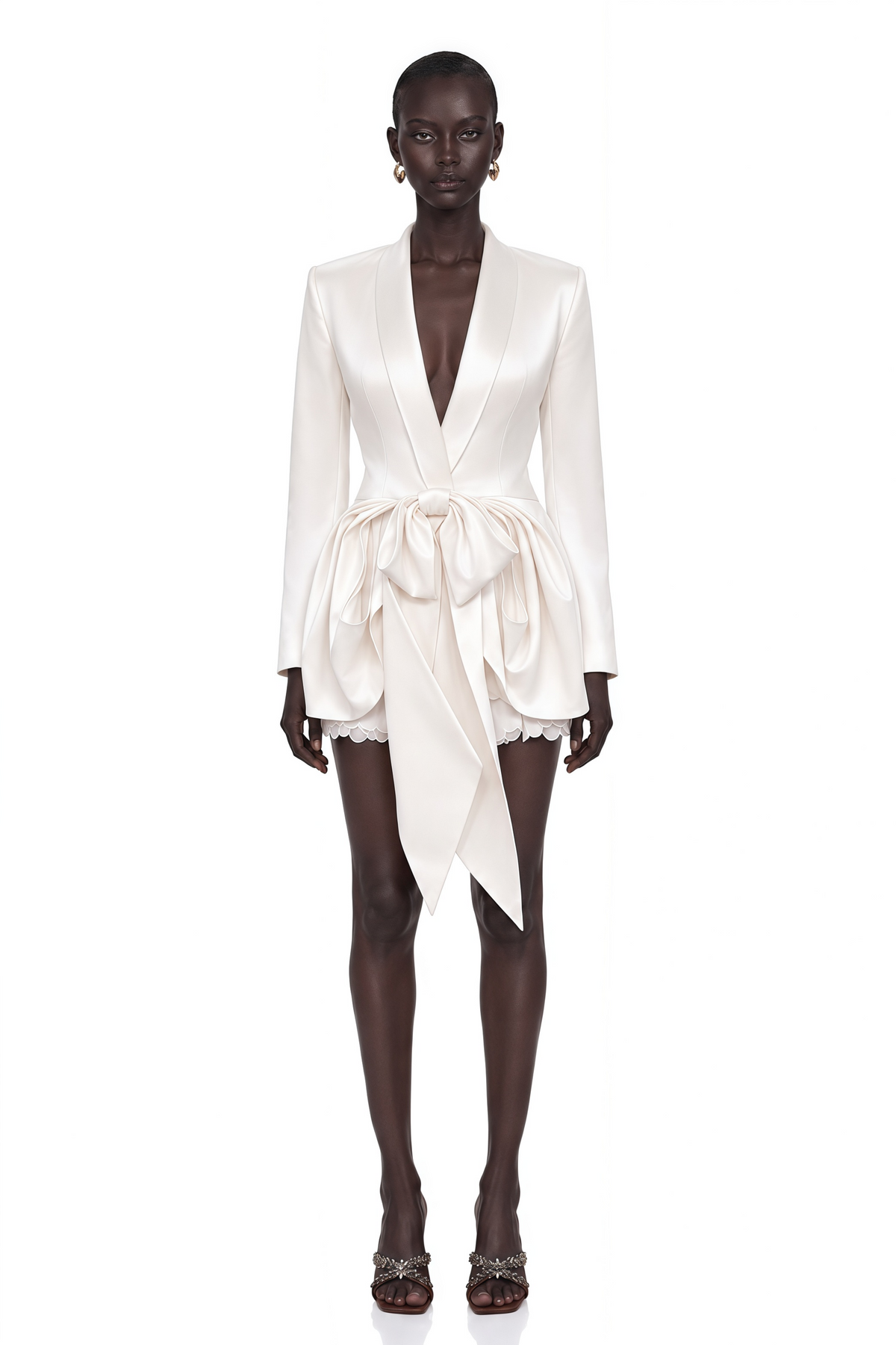 marta white tailored blazer mini dress