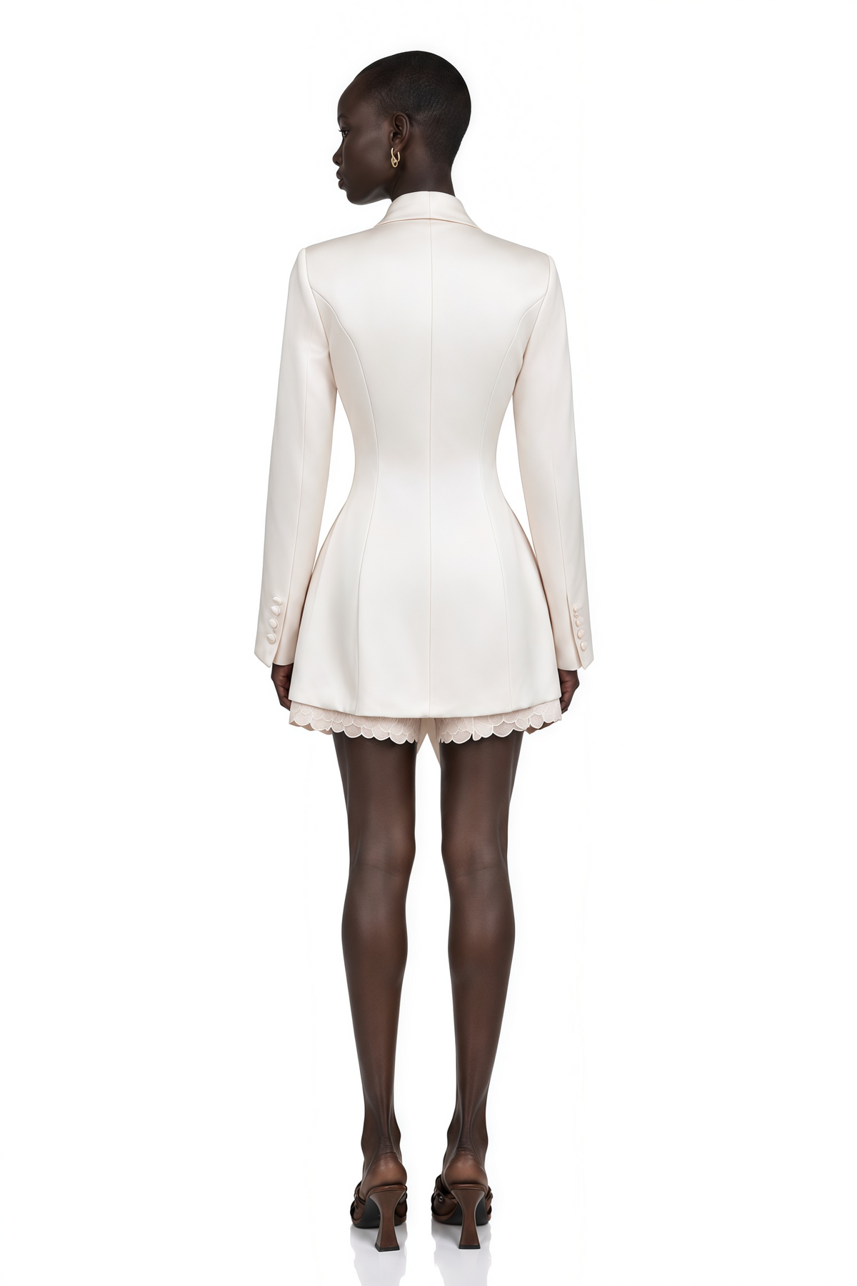 marta white tailored blazer mini dress