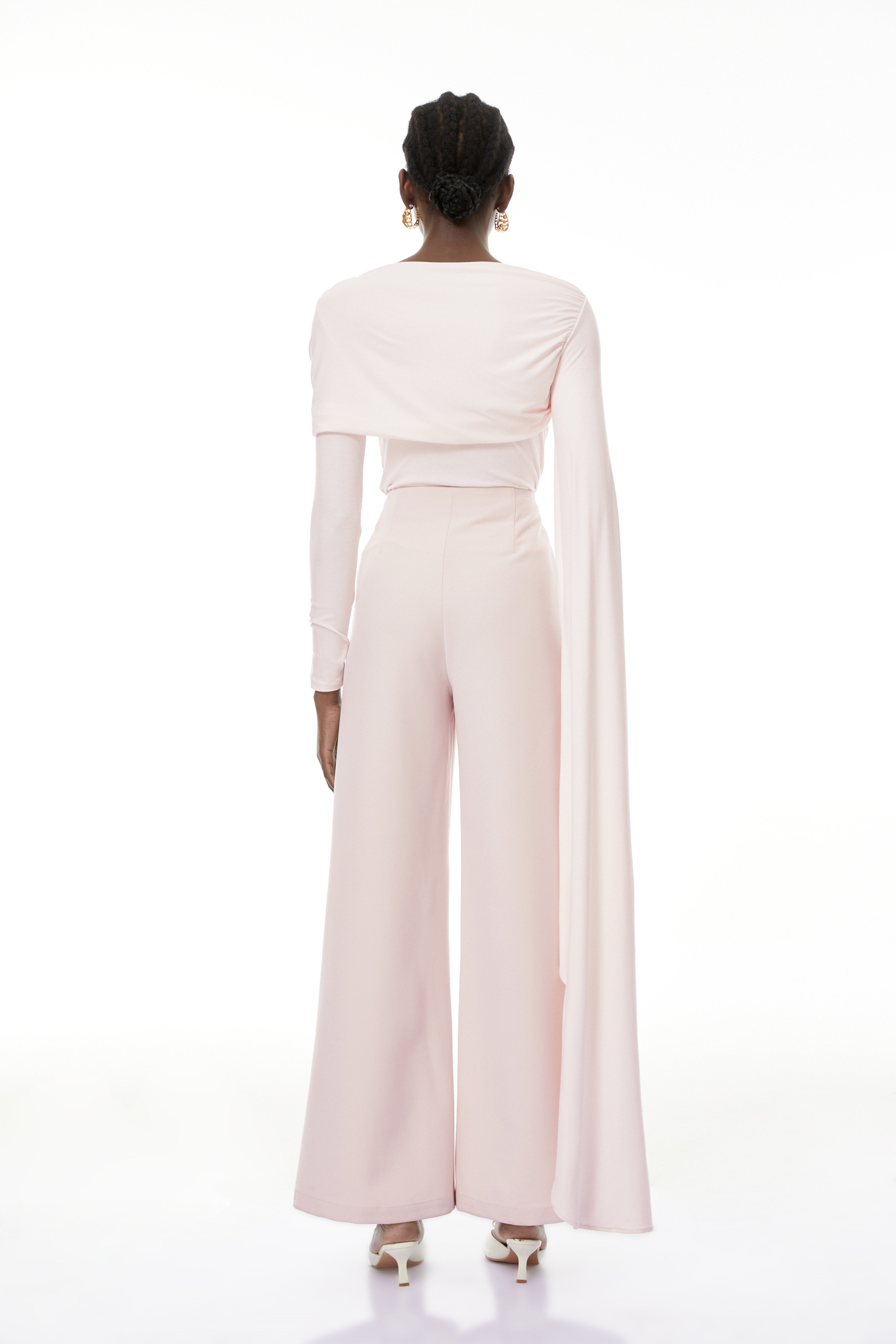 Mbali Pink Asymmetrical Top & Trouser Set