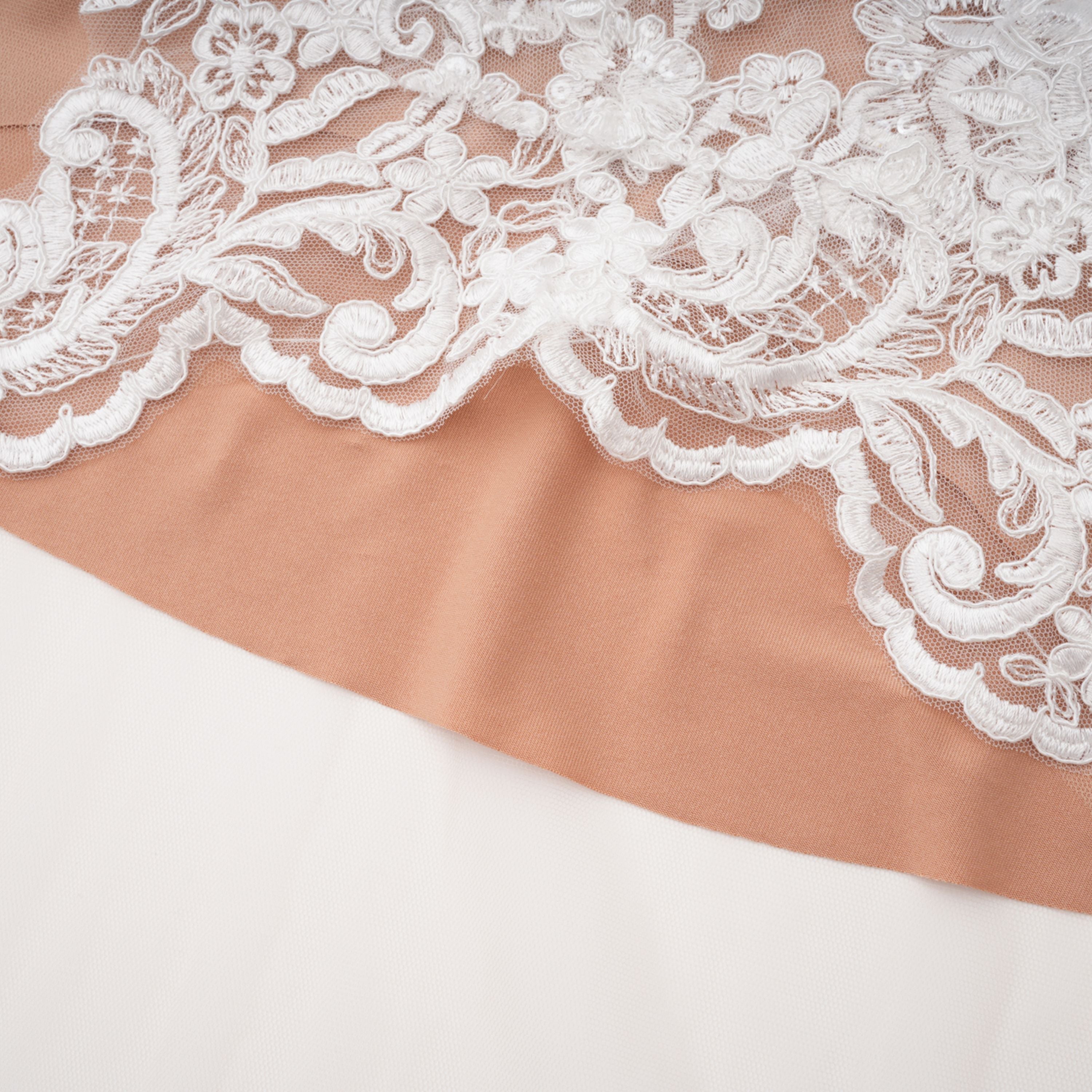 Mieke White Semi-Sheer Lace Maxi Dress