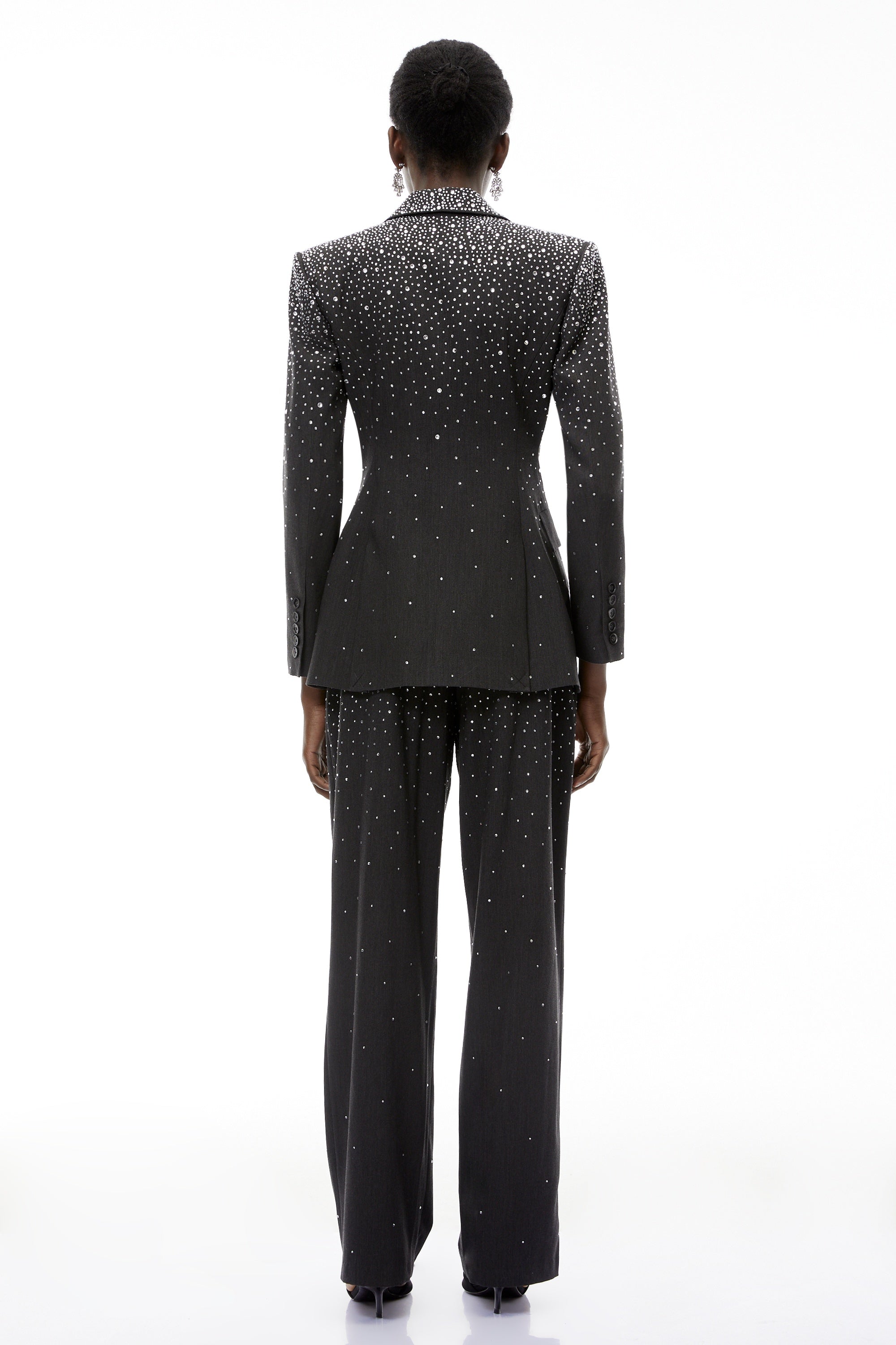 Nicola Grey Fully Embellished Blazer