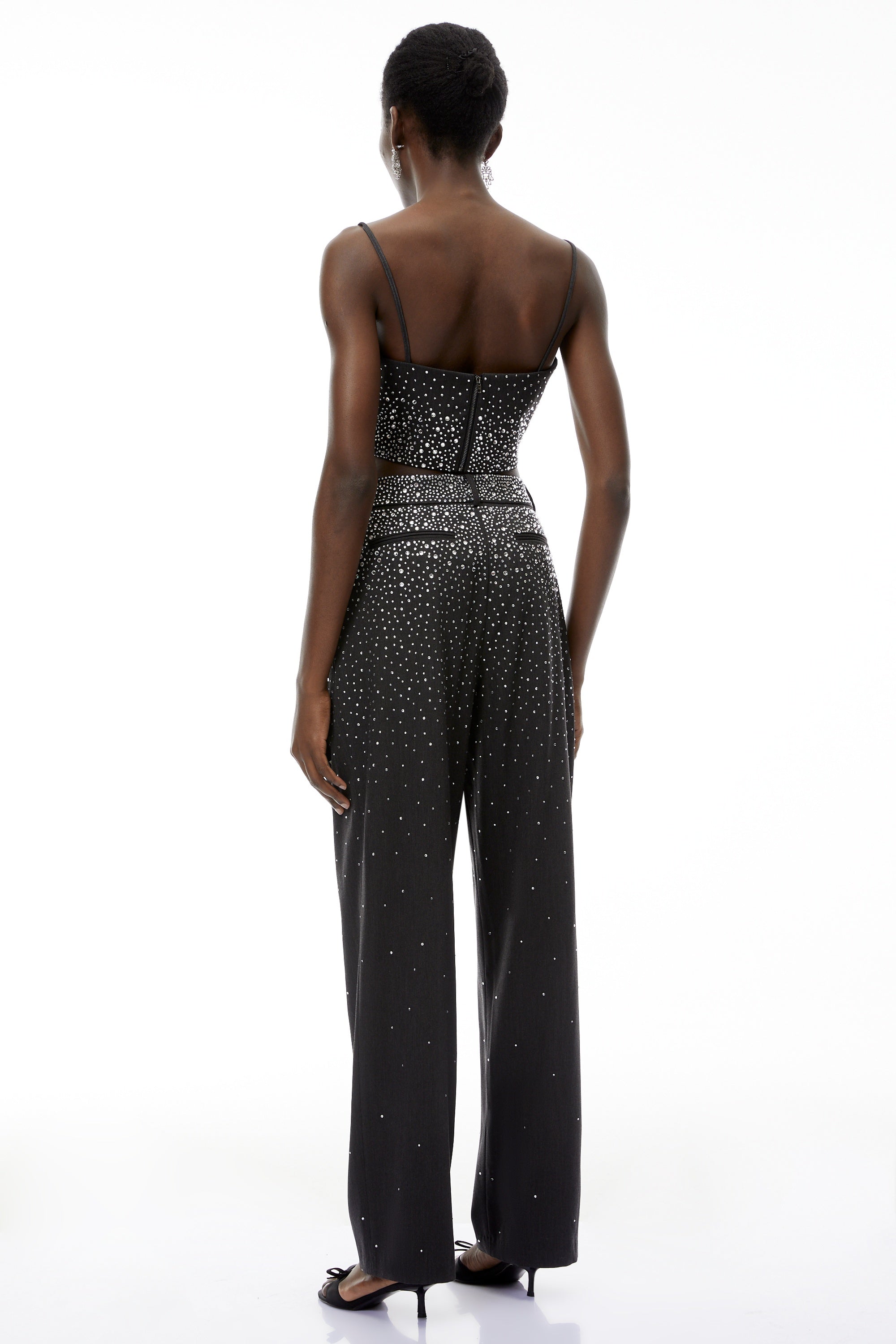 Nicola Grey Fully Embellished Top