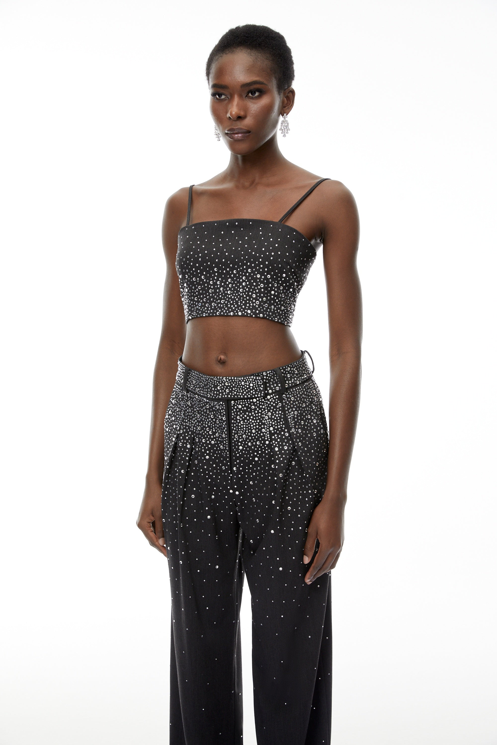 Nicola Grey Fully Embellished Top