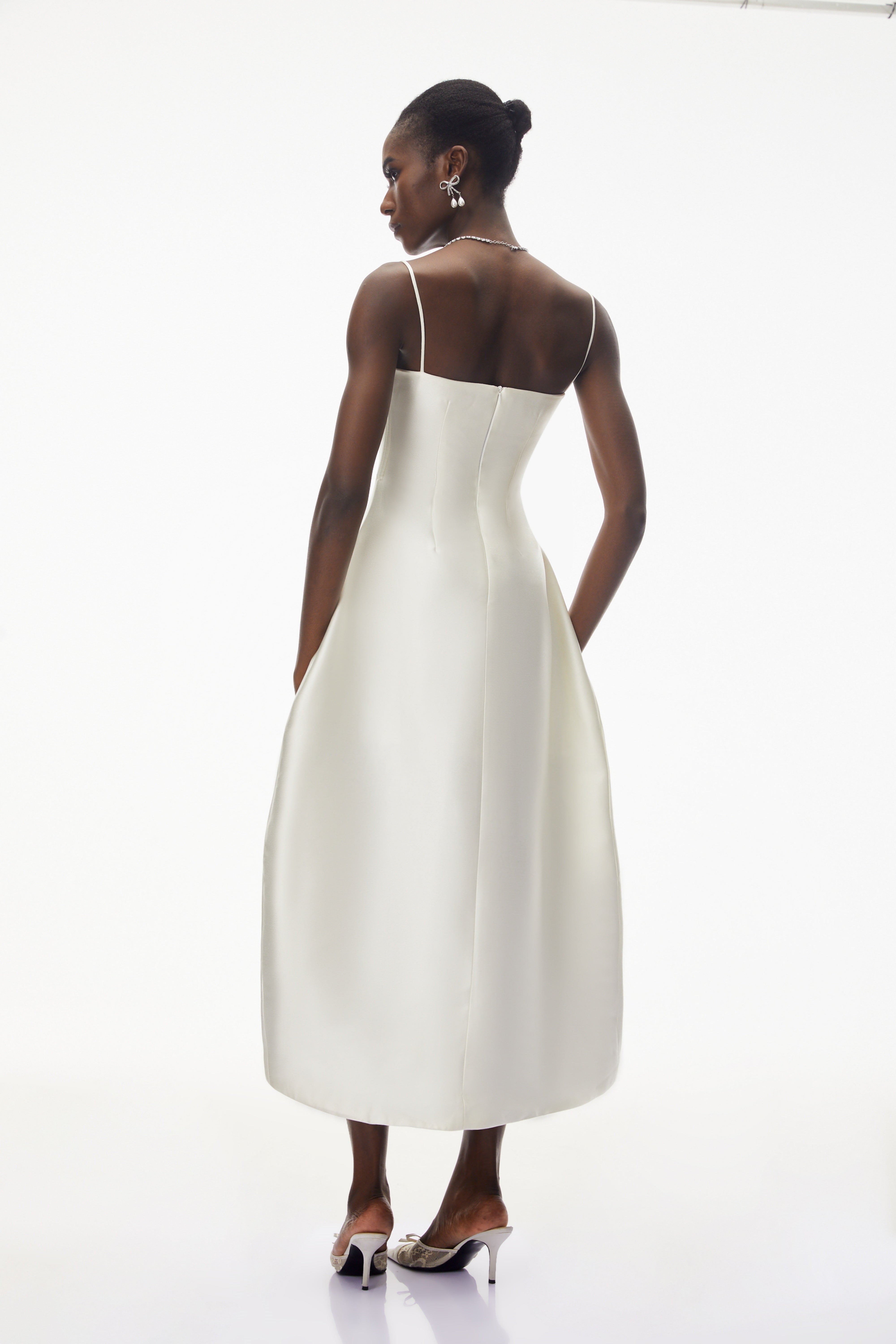 Nimue Ivory Sweetheart Midi Dress