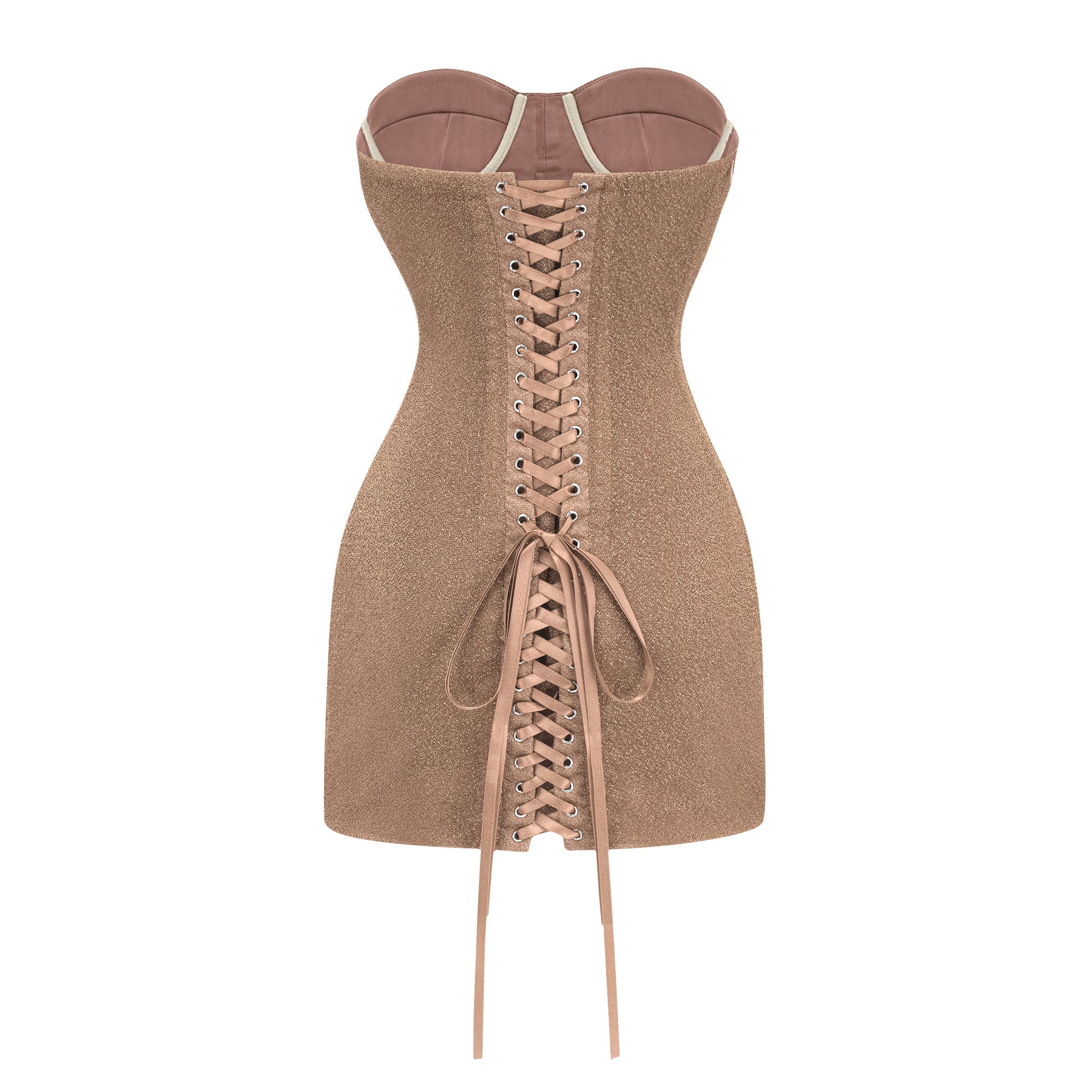 Orabelle Bronze Brilliance Drop Shiny Dress (Final Sale-US Only)