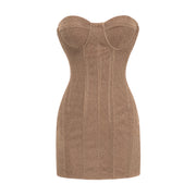 Orabelle Bronze Brilliance Drop Shiny Dress (Final Sale-US Only)