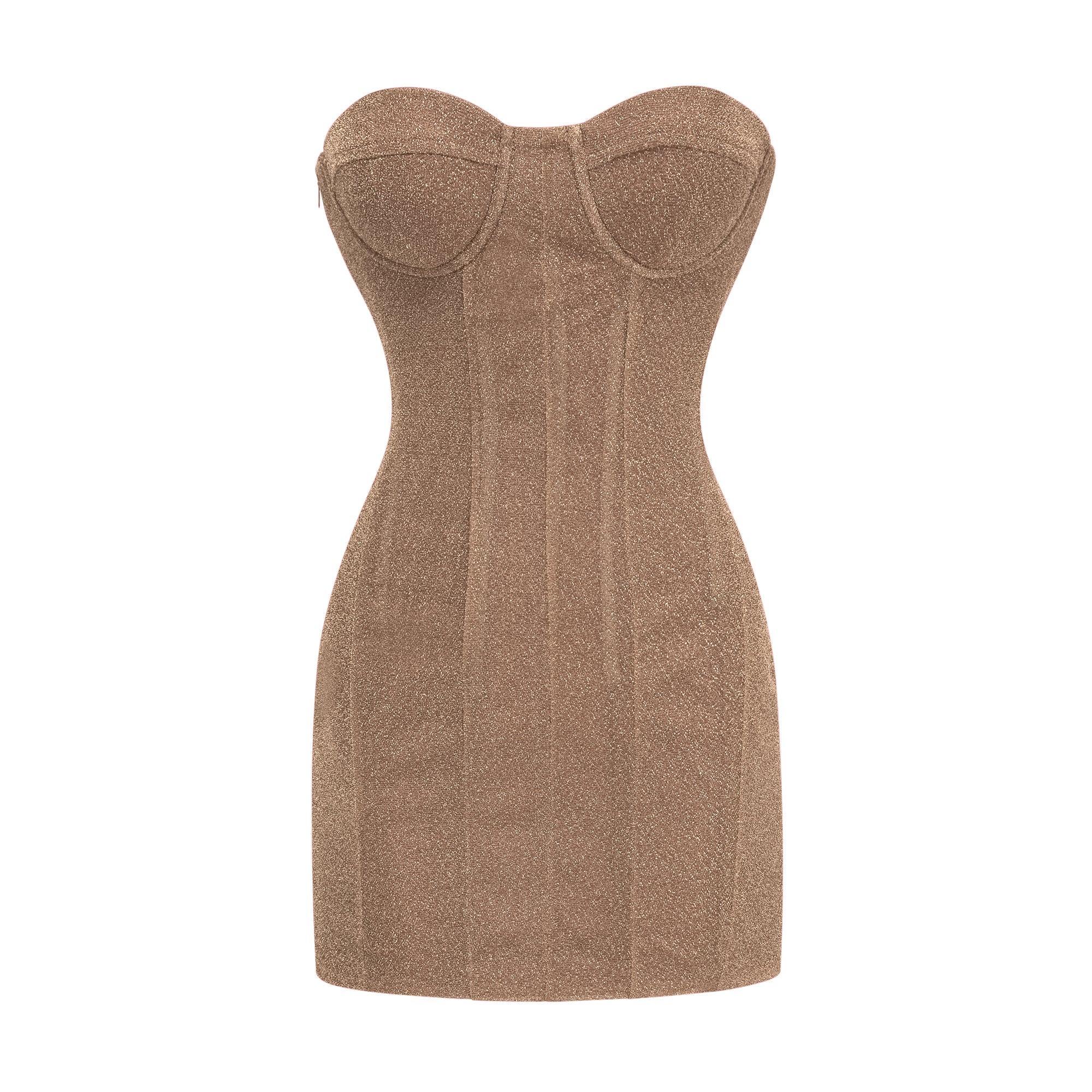 Orabelle Bronze Brilliance Drop Shiny Dress (Final Sale-US Only)